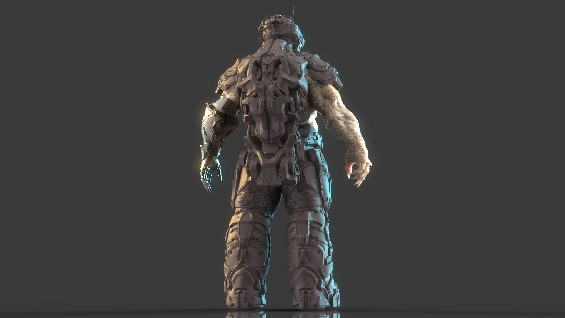 Cyborg Warrior 3D model_14