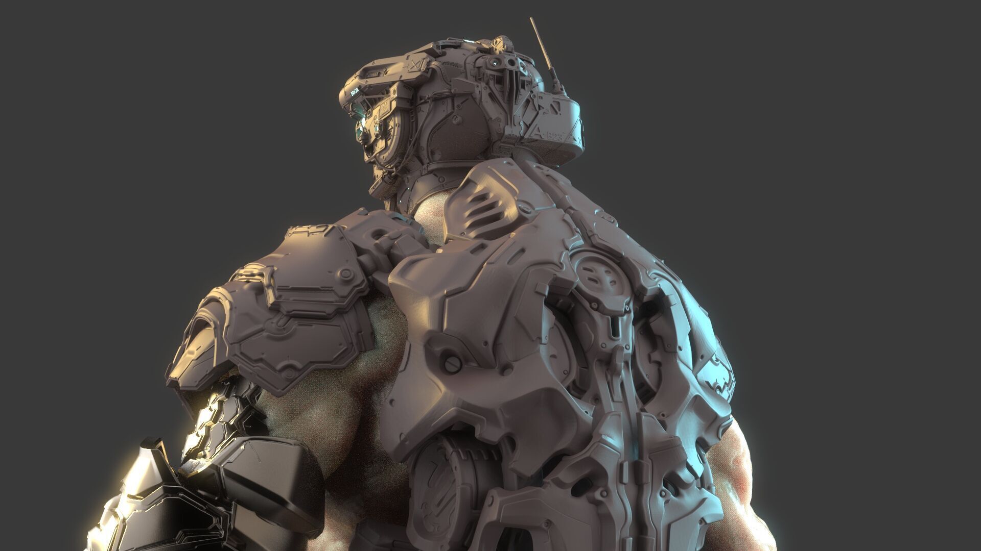 Cyborg Warrior 3D model_10