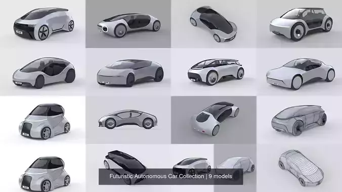 Futuristic Autonomous Car Collection