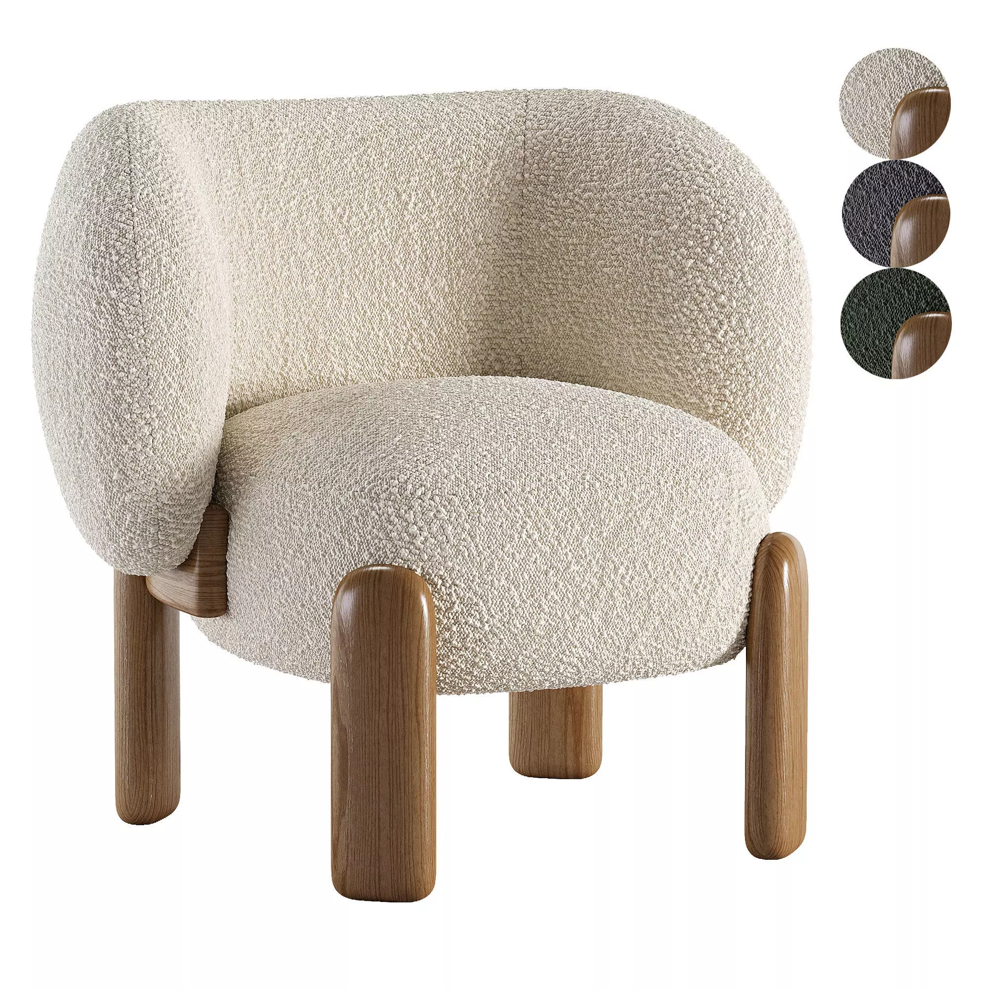 Eliana Occasional Chair Low-poly 3D model