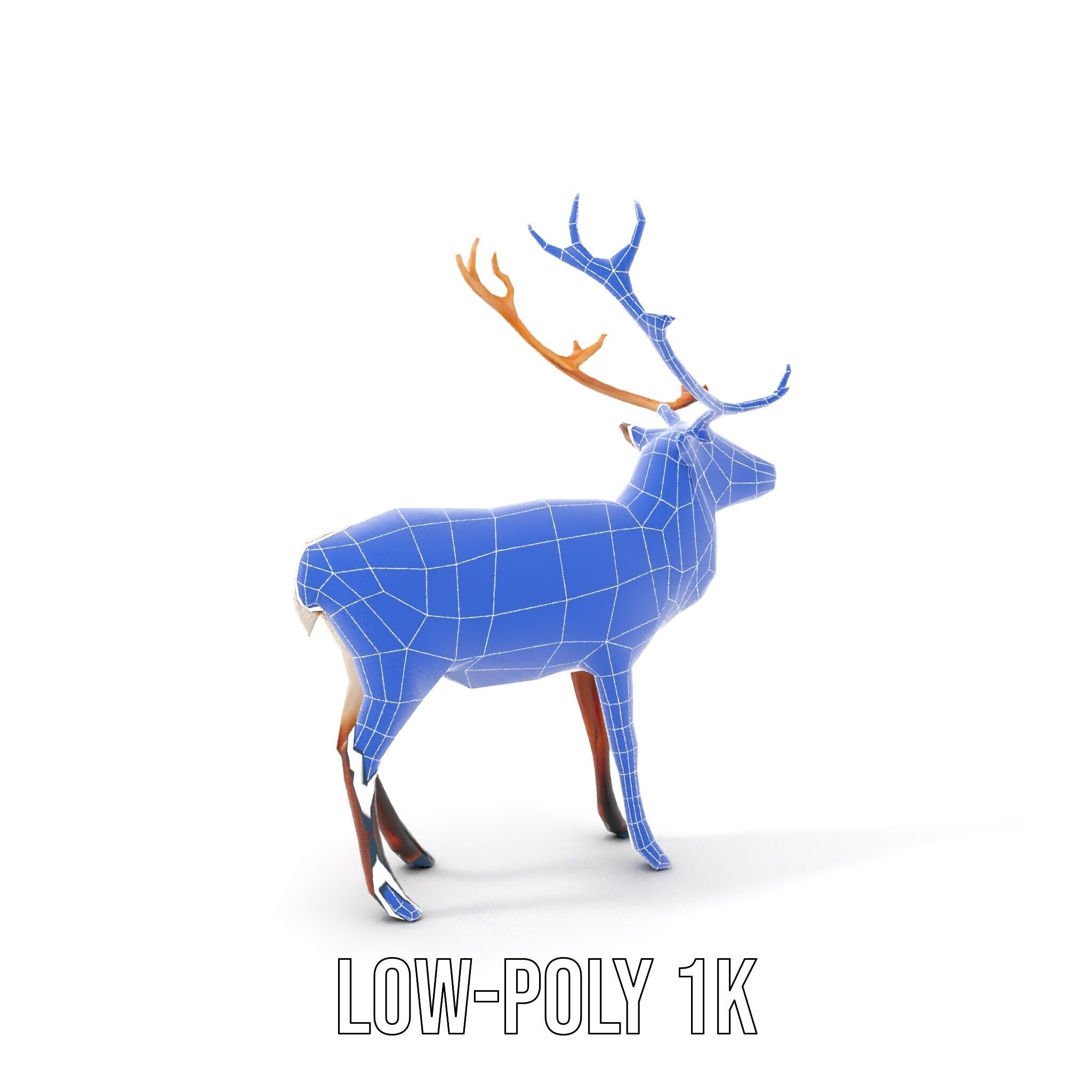Elegant Reindeer Model Pack for D Environments Low-poly 3D model_22