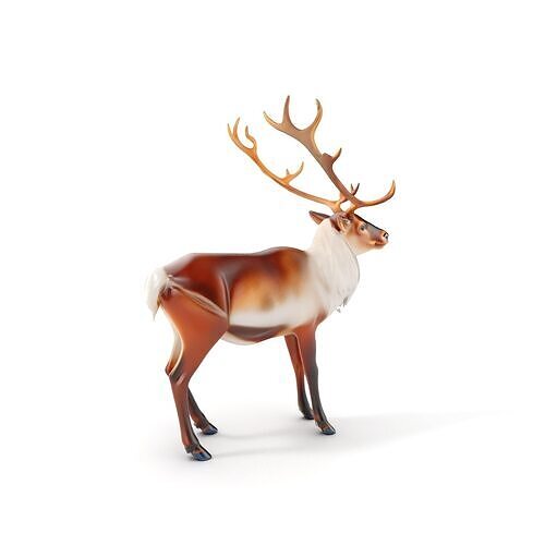 Elegant Reindeer Model Pack for D Environments Low-poly 3D model