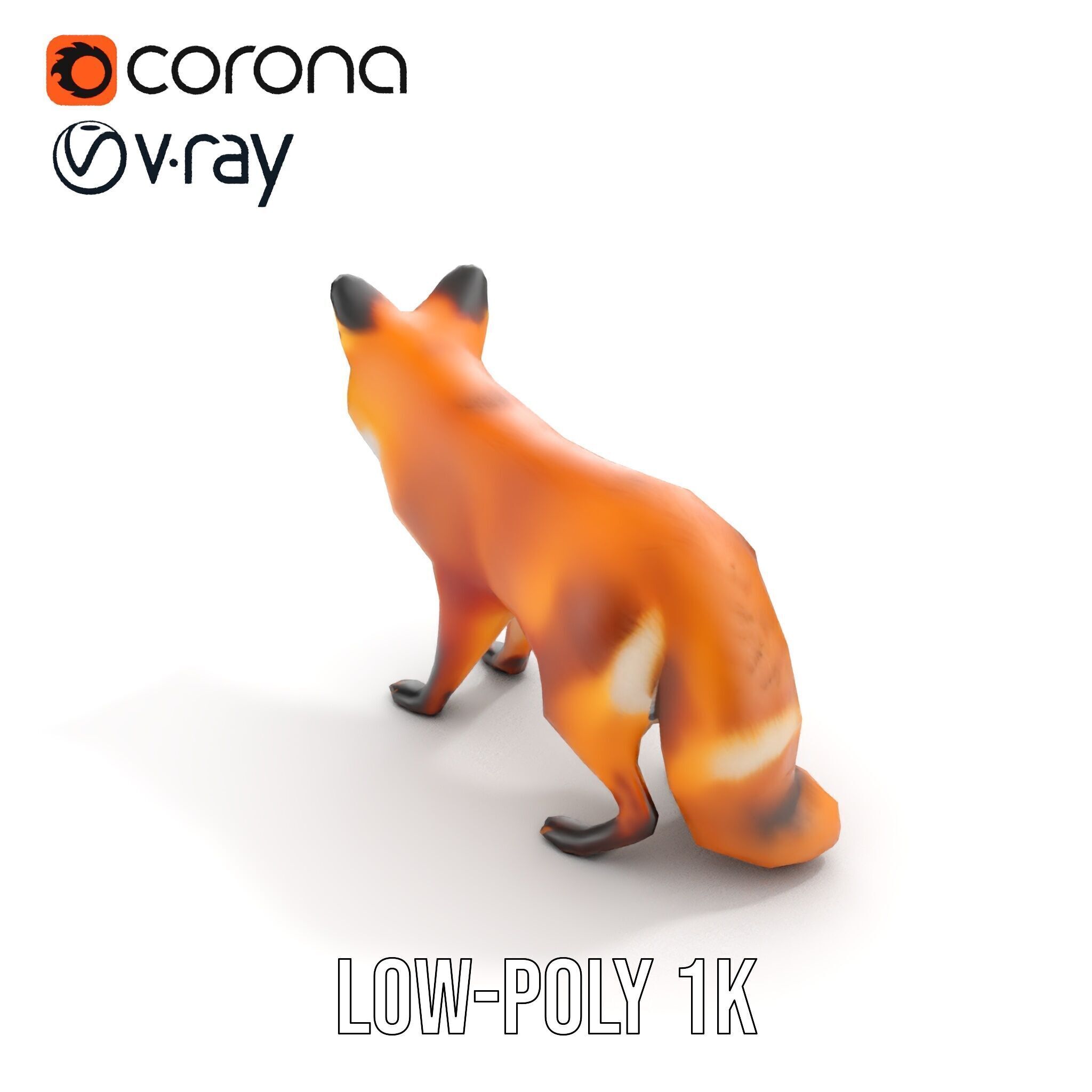 Realistic Fox Model Pack for D Rendering and Games Low-poly 3D model_18