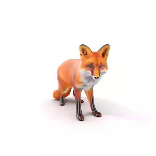 Realistic Fox Model Pack for D Rendering and Games Low-poly 3D model