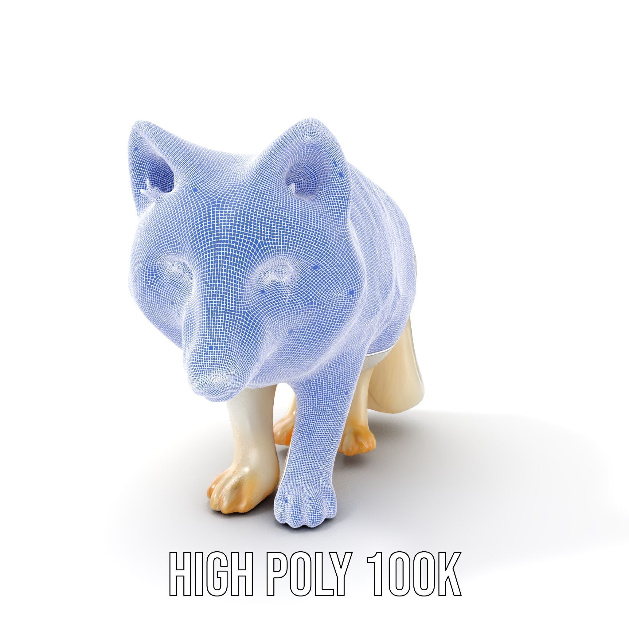 Arctic Fox D Model Pack Low-poly 3D model_5