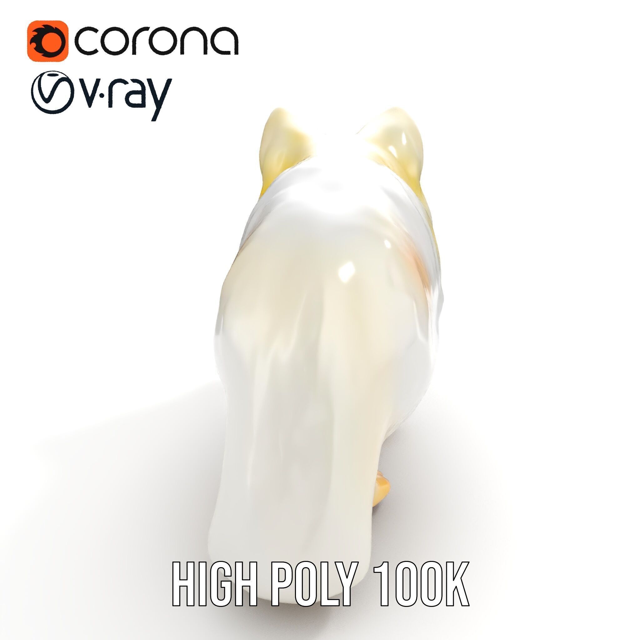 Arctic Fox D Model Pack Low-poly 3D model_20