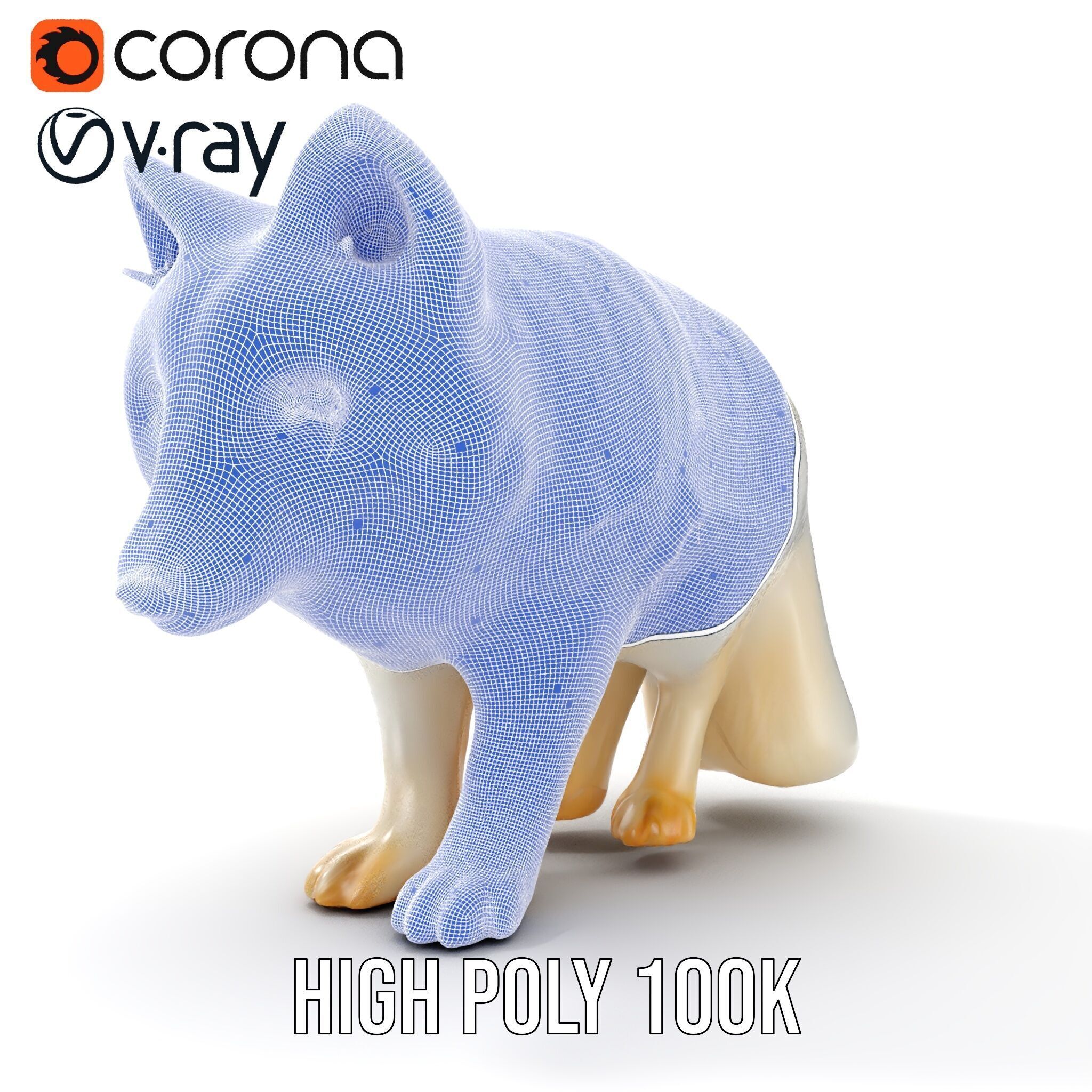 Arctic Fox D Model Pack Low-poly 3D model_36