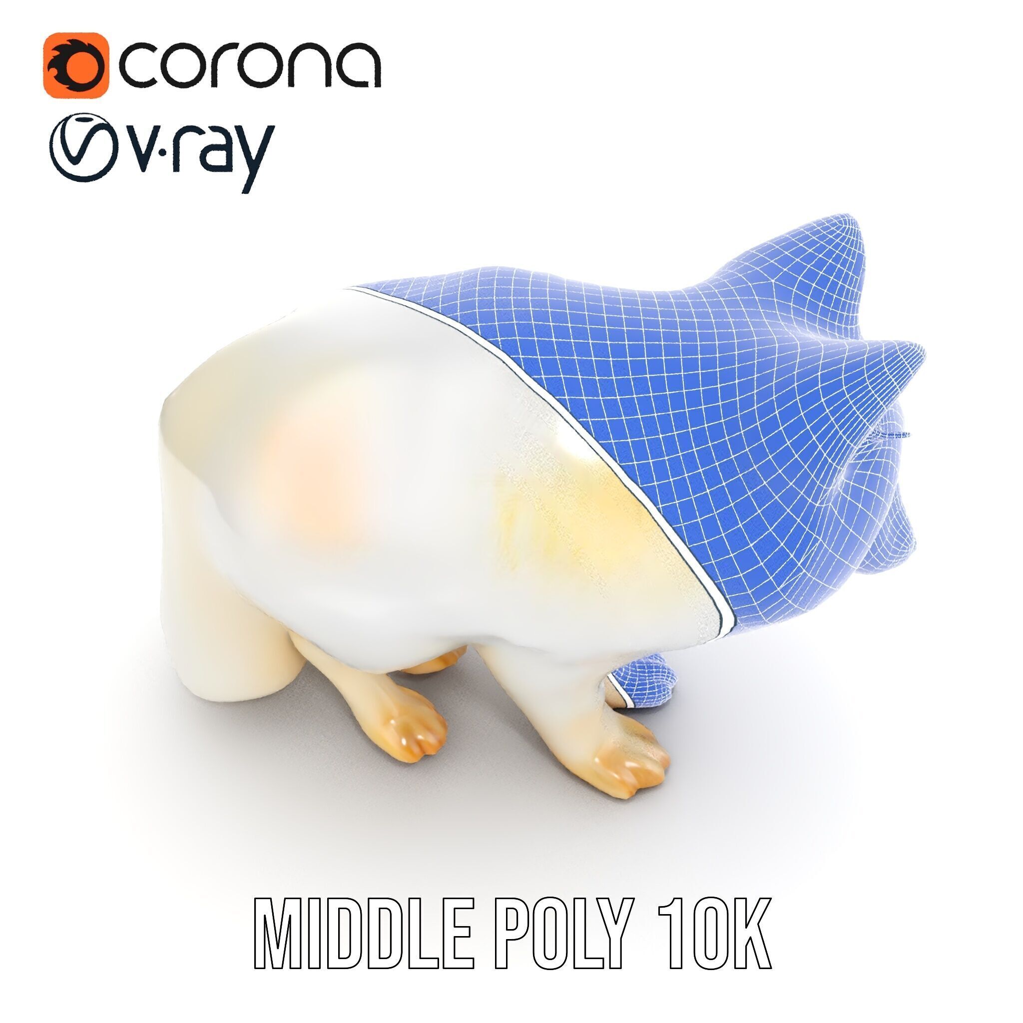 Arctic Fox D Model Pack Low-poly 3D model_21
