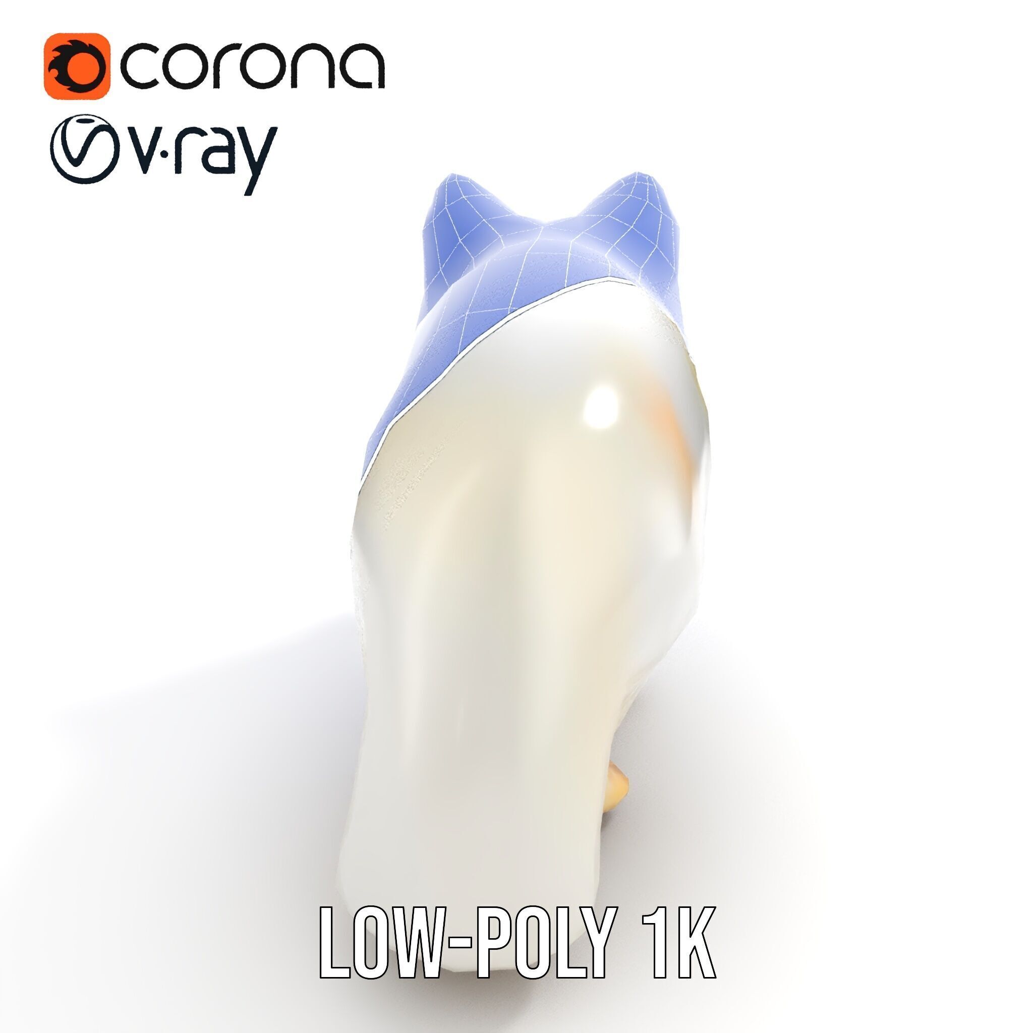 Arctic Fox D Model Pack Low-poly 3D model_19