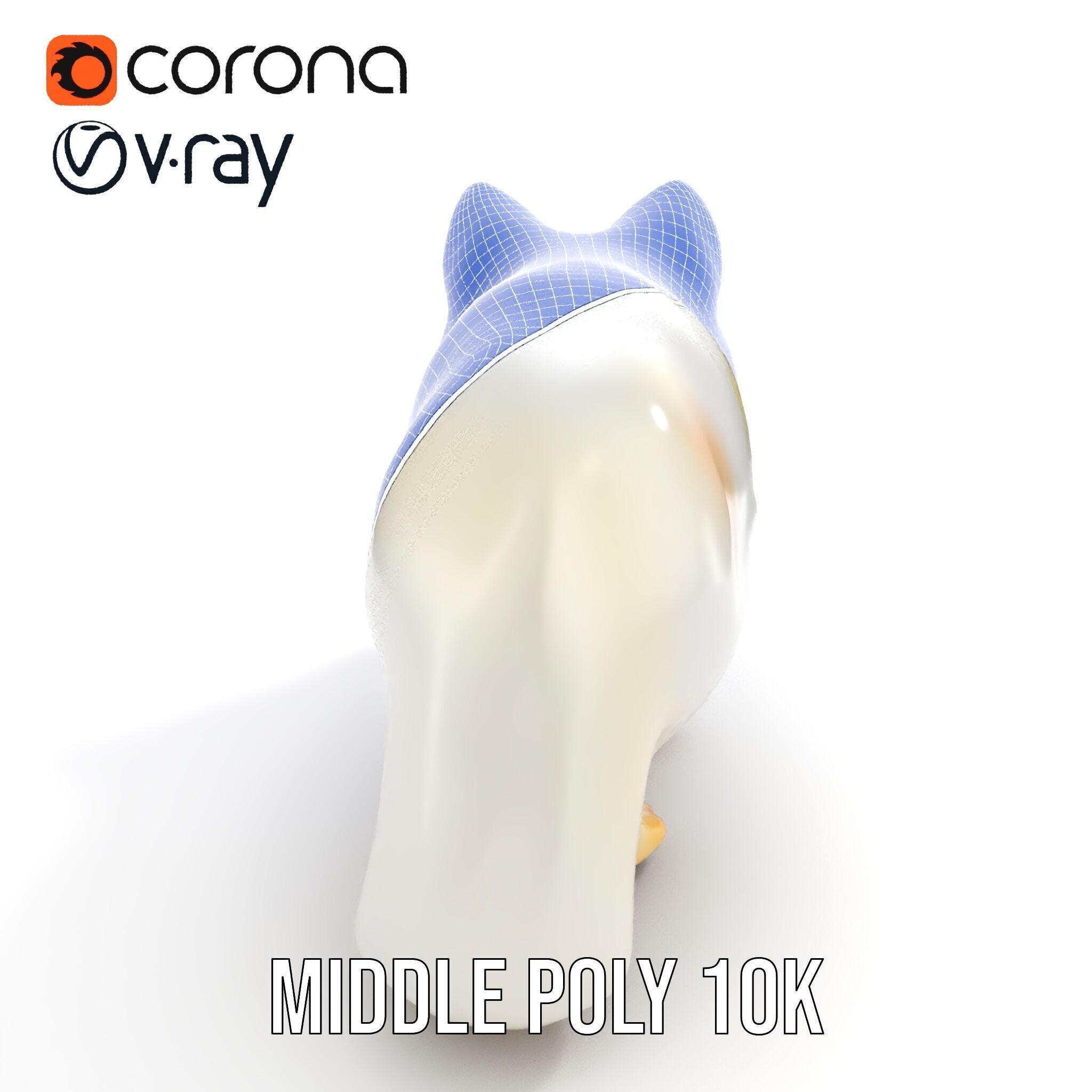 Arctic Fox D Model Pack Low-poly 3D model_31