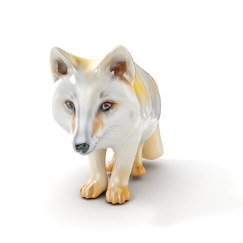 Arctic Fox D Model Pack Low-poly 3D model
