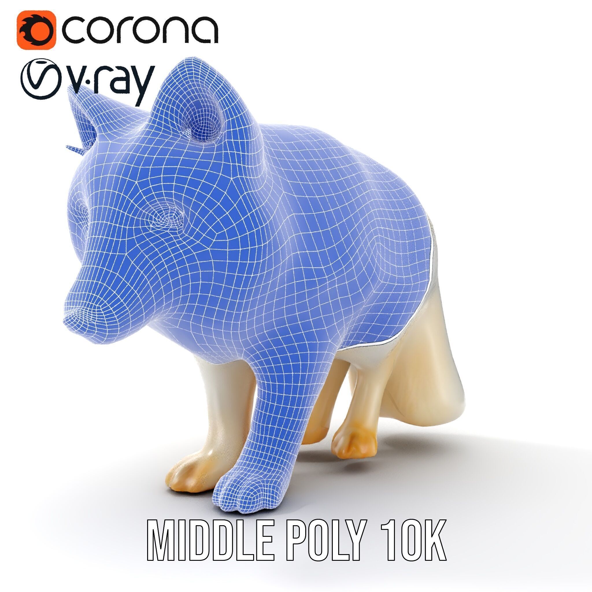 Arctic Fox D Model Pack Low-poly 3D model_27