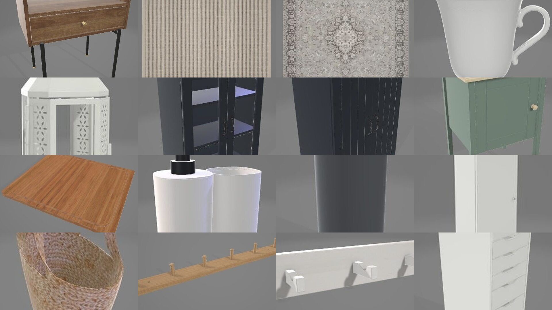 100 Home Interior Designs objects 3D Model Collection_3