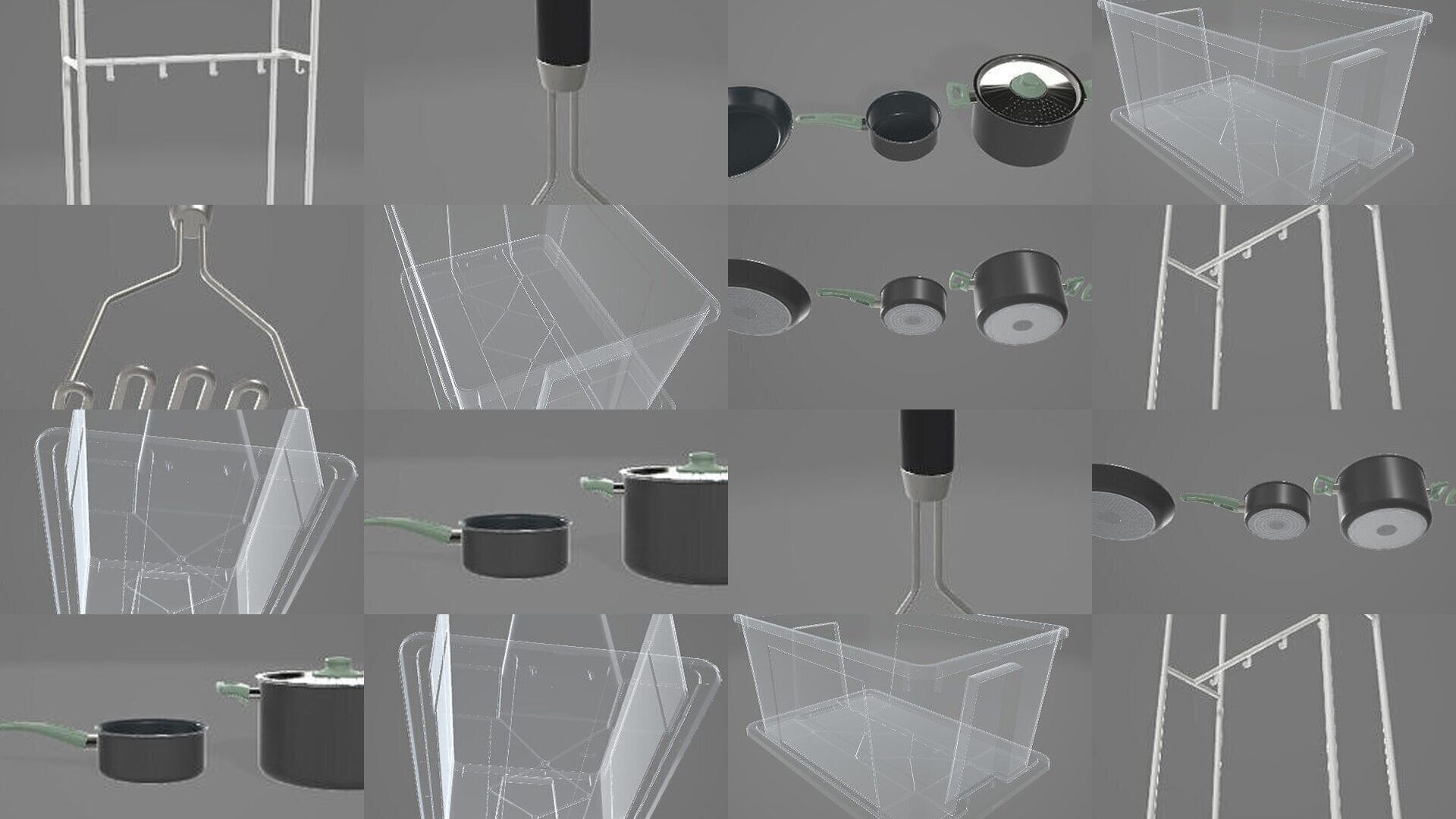 100 Home Interior Designs objects 3D Model Collection_11