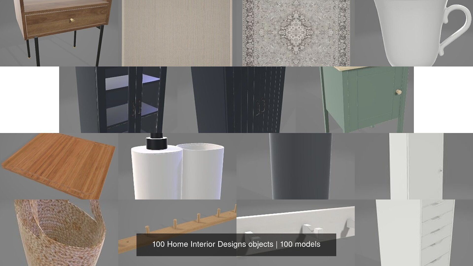 100 Home Interior Designs objects 3D Model Collection_4