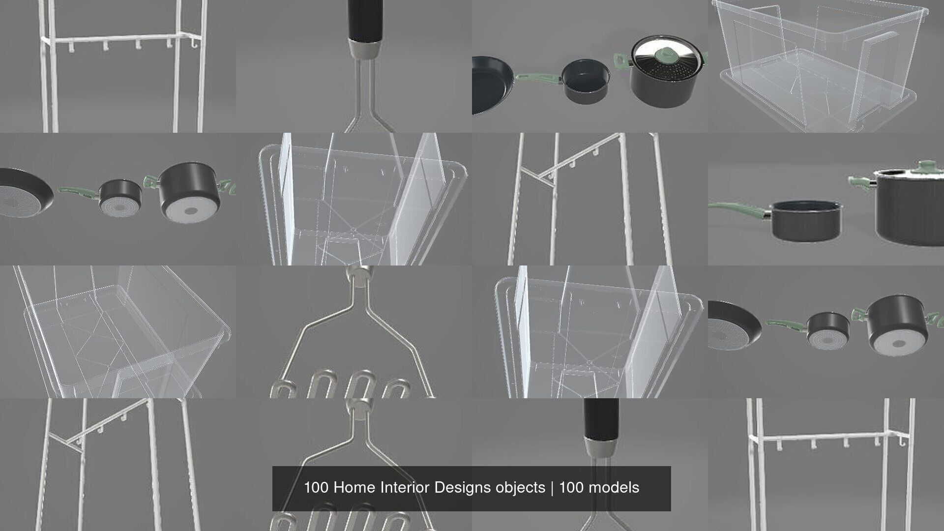 100 Home Interior Designs objects 3D Model Collection_12