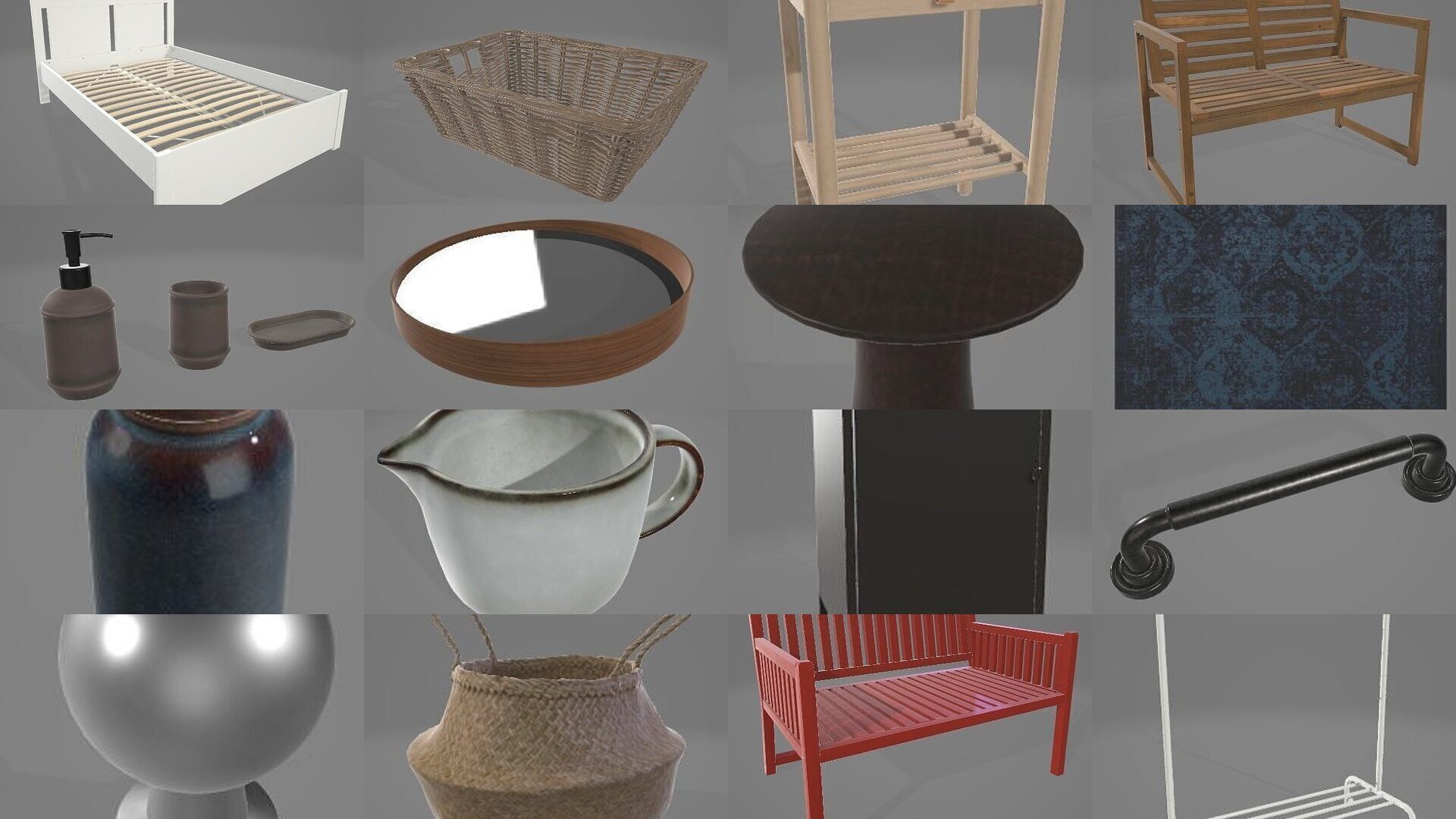 100 Home Interior Designs objects 3D Model Collection_9