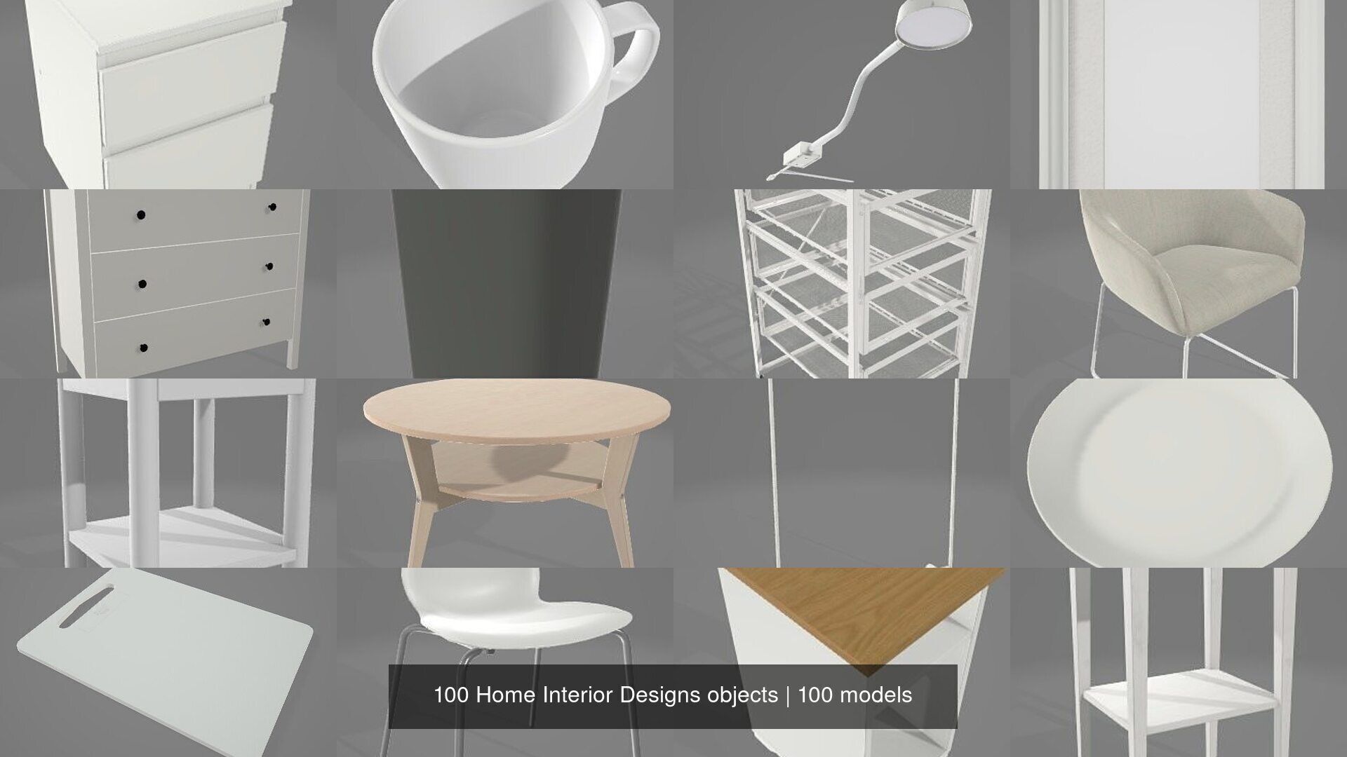 100 Home Interior Designs objects 3D Model Collection_6
