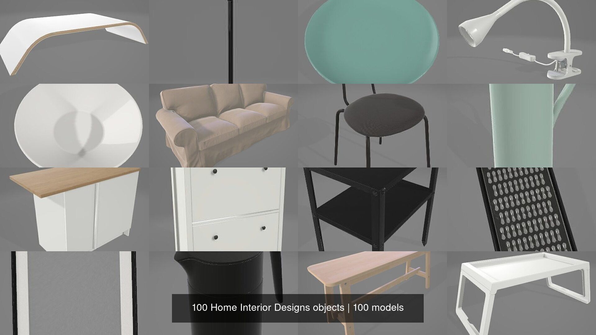 100 Home Interior Designs objects 3D Model Collection_8
