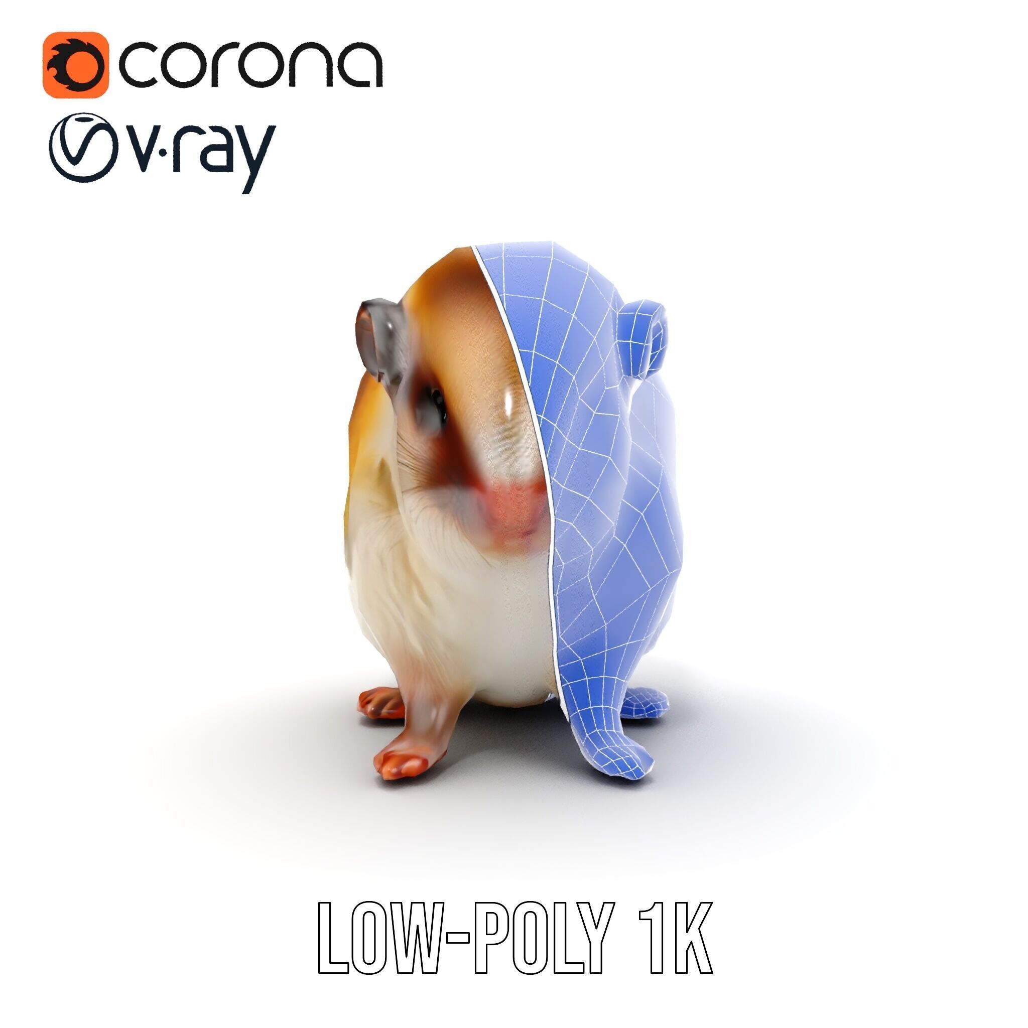 Cute Animal Model Pack for D Rendering and Game Development Low-poly 3D model_32