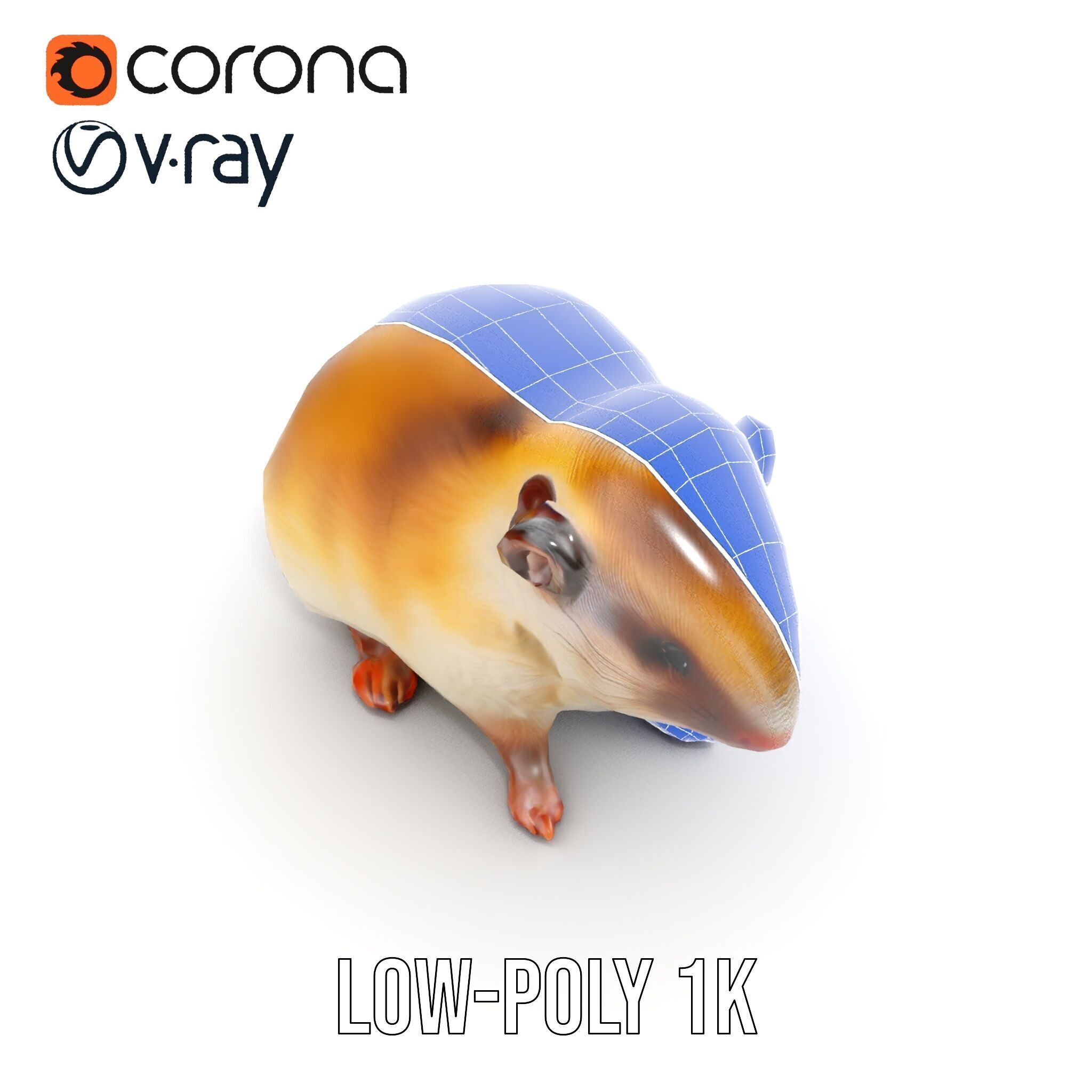 Cute Animal Model Pack for D Rendering and Game Development Low-poly 3D model_24