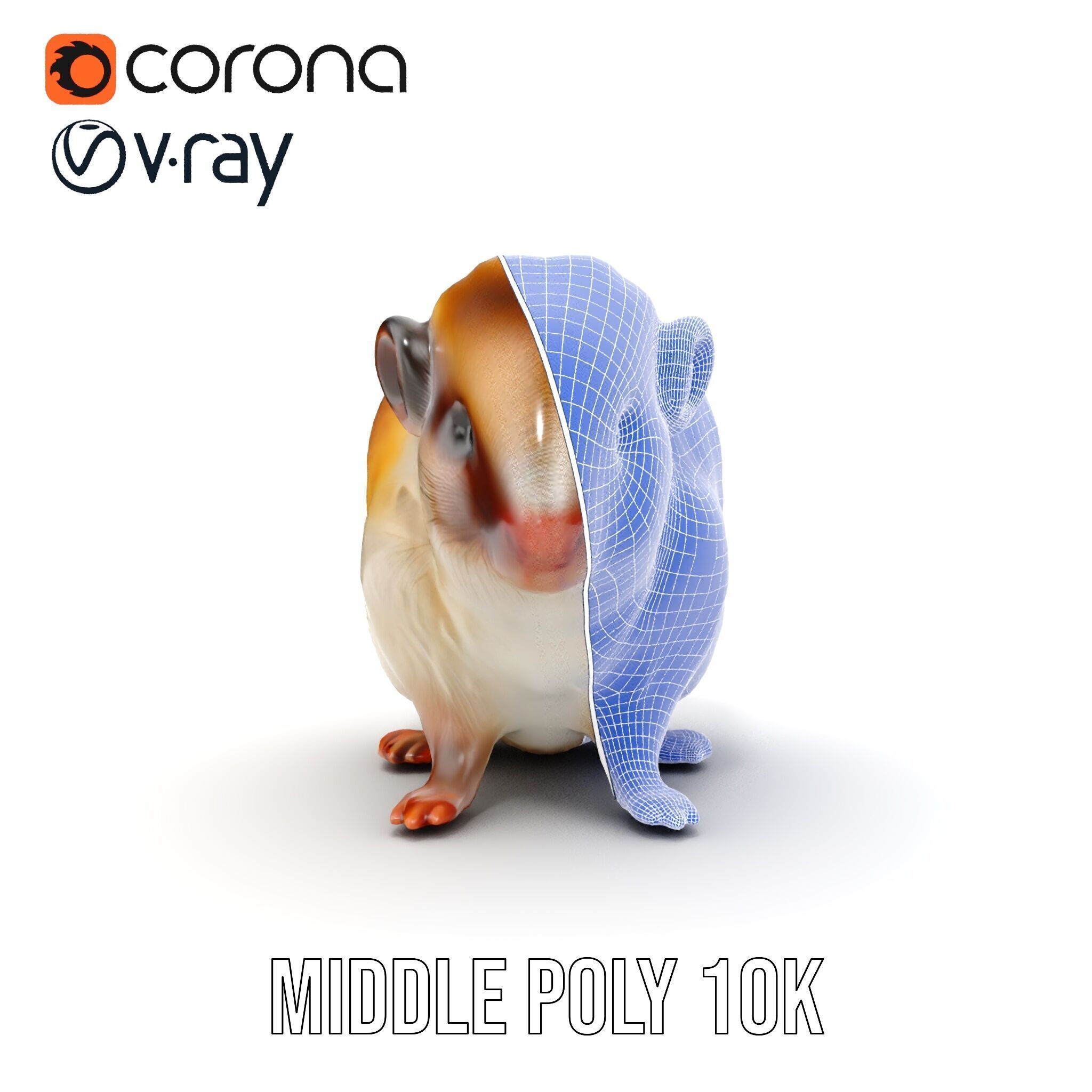 Cute Animal Model Pack for D Rendering and Game Development Low-poly 3D model_29