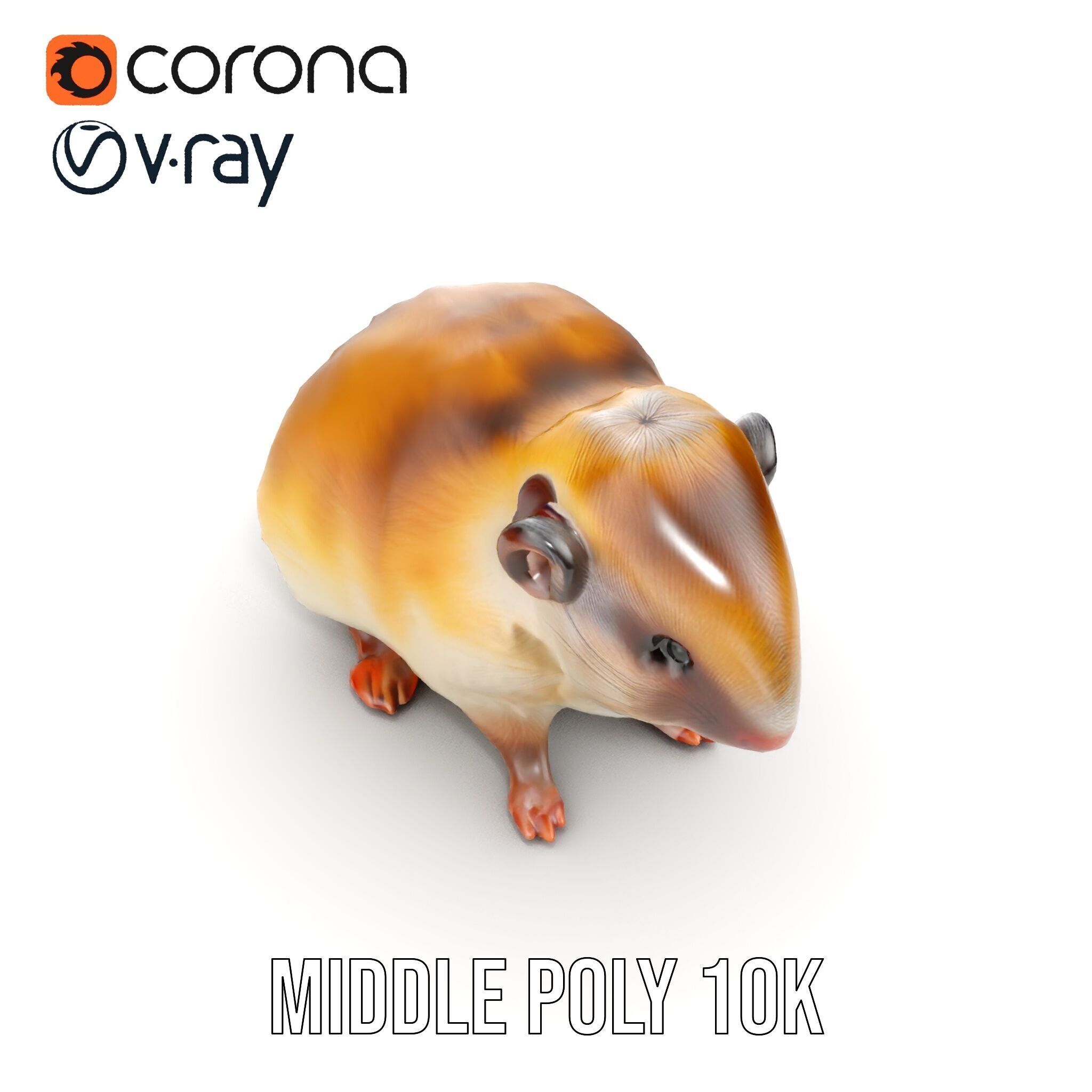 Cute Animal Model Pack for D Rendering and Game Development Low-poly 3D model_13