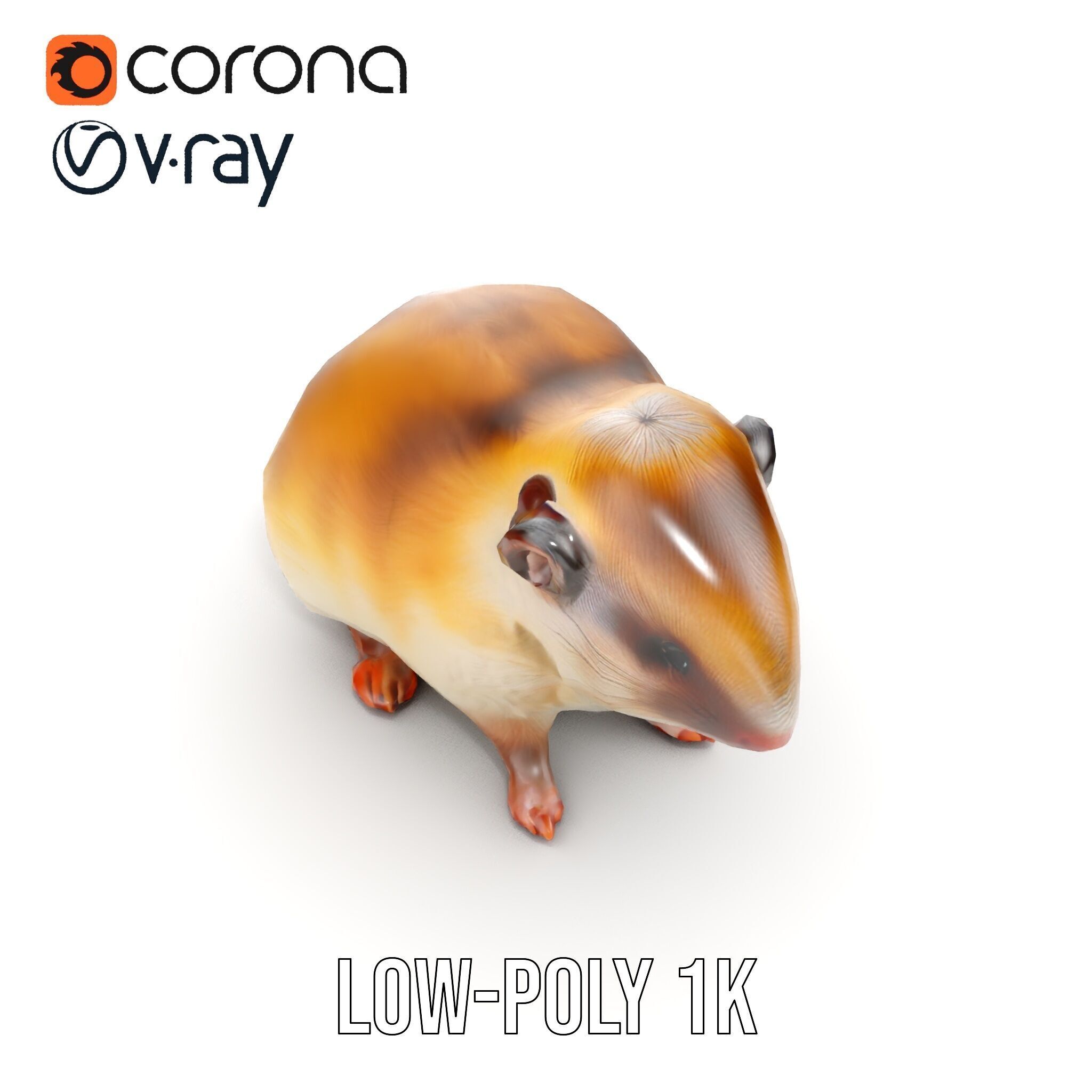 Cute Animal Model Pack for D Rendering and Game Development Low-poly 3D model_19