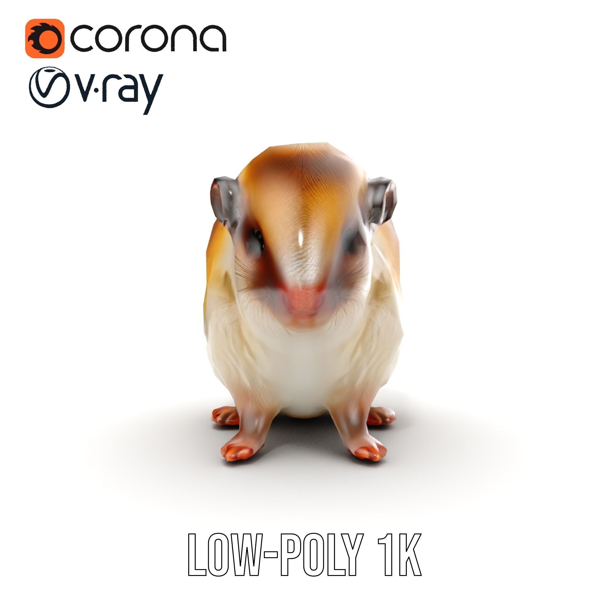 Cute Animal Model Pack for D Rendering and Game Development Low-poly 3D model_27