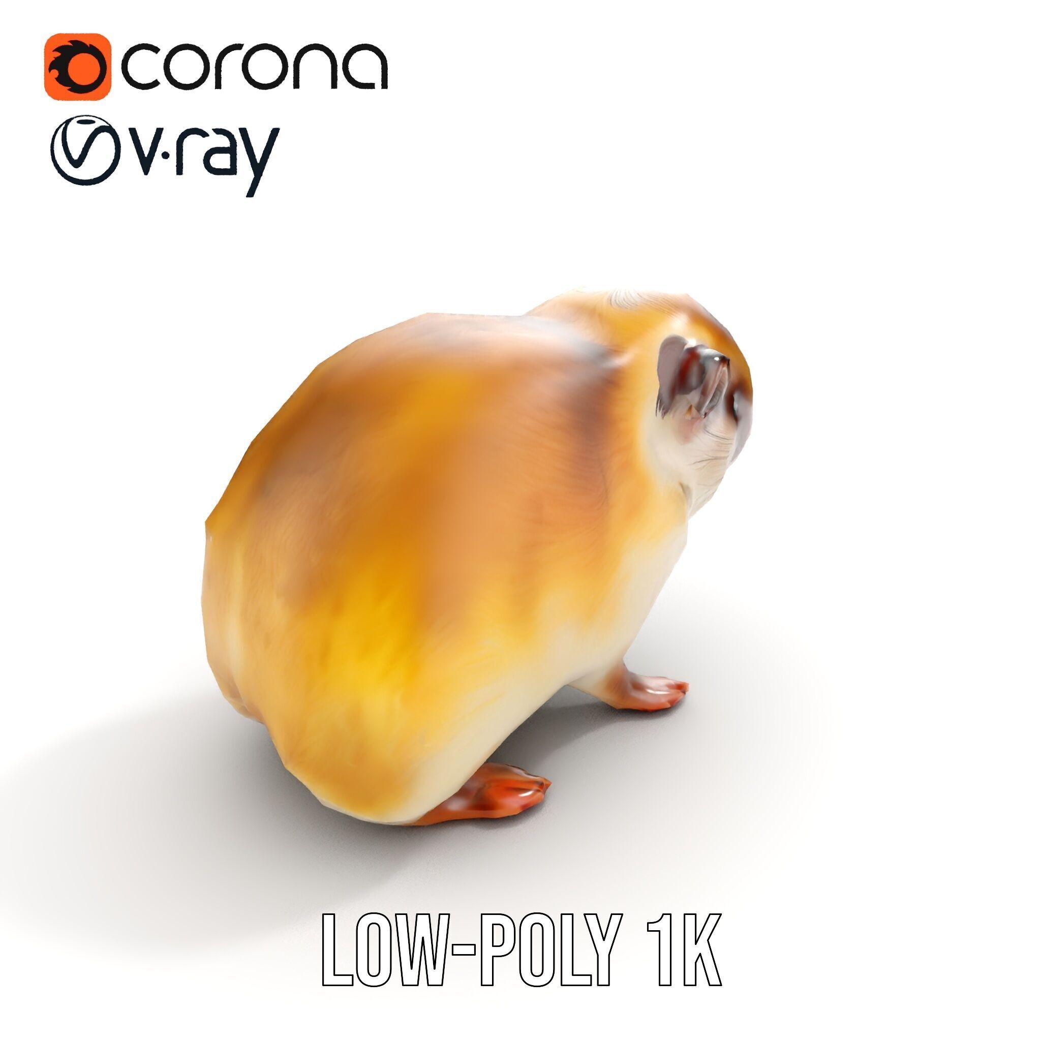 Cute Animal Model Pack for D Rendering and Game Development Low-poly 3D model_11