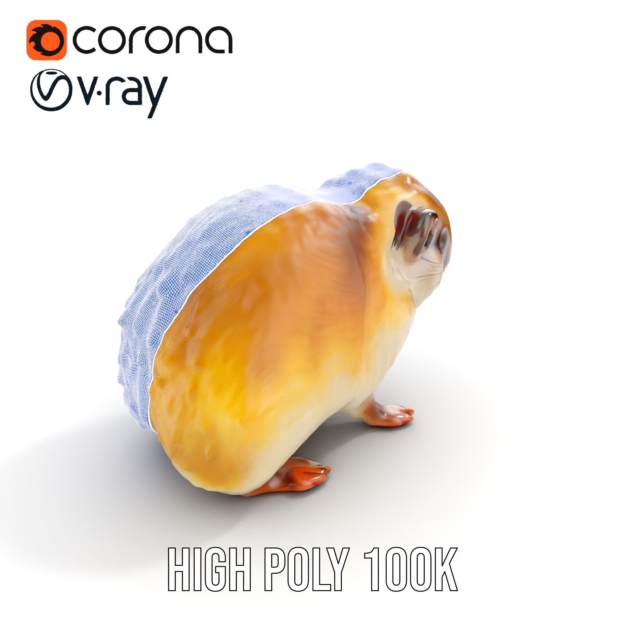 Cute Animal Model Pack for D Rendering and Game Development Low-poly 3D model_37