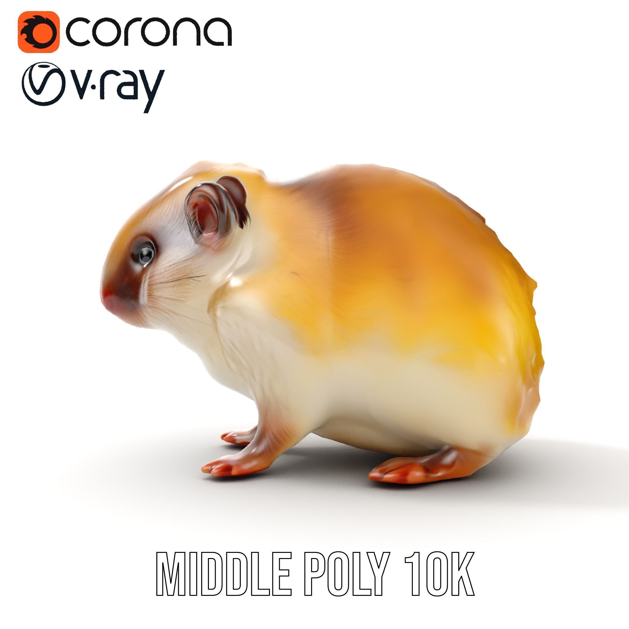 Cute Animal Model Pack for D Rendering and Game Development Low-poly 3D model_10