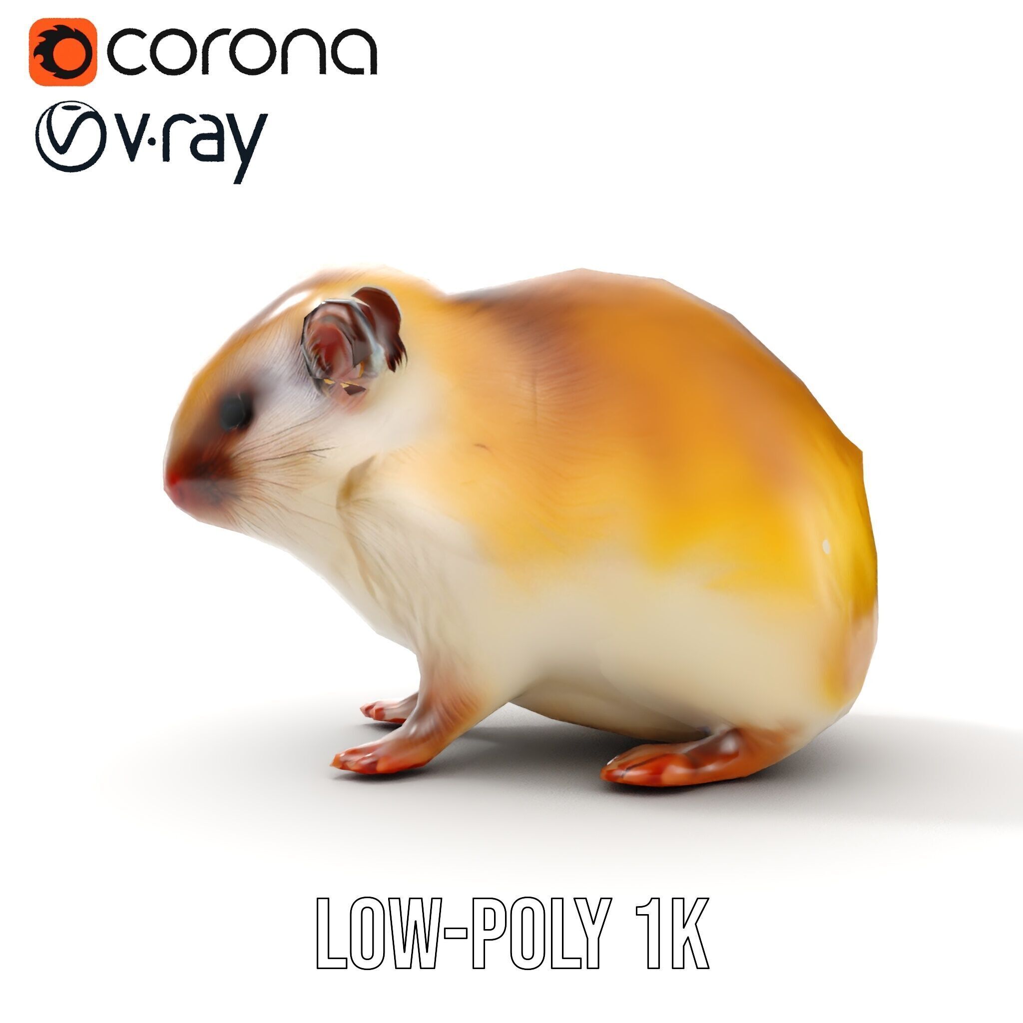 Cute Animal Model Pack for D Rendering and Game Development Low-poly 3D model_14