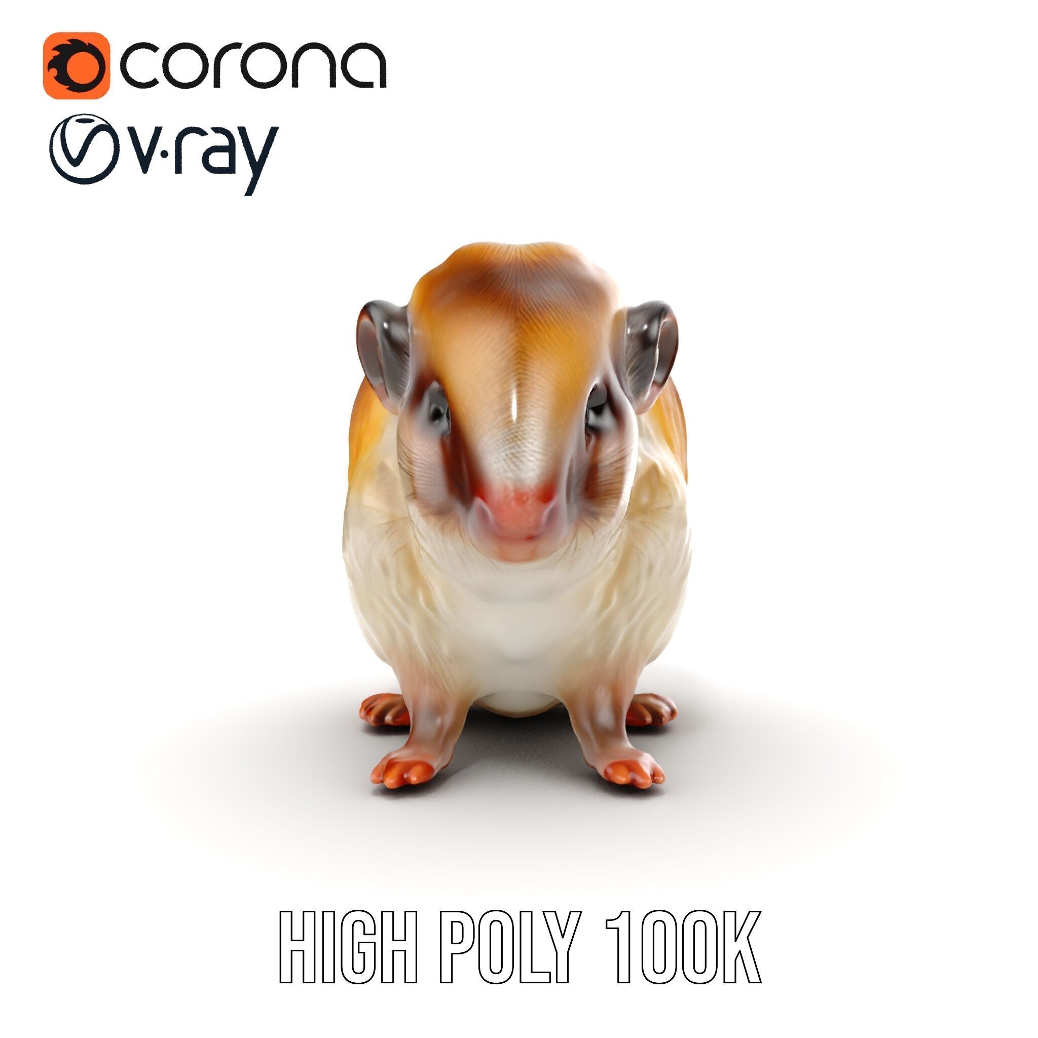 Cute Animal Model Pack for D Rendering and Game Development Low-poly 3D model_20