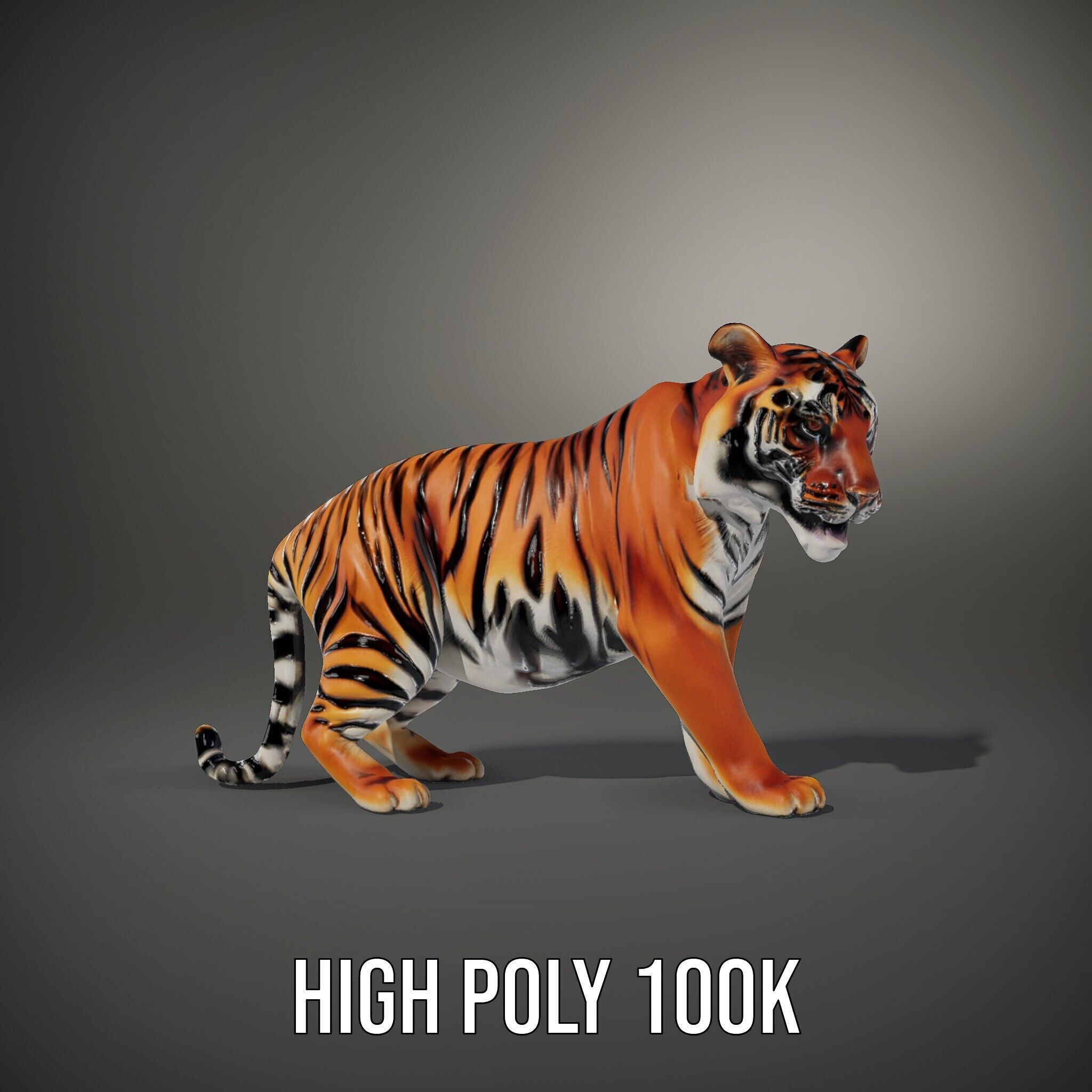 Realistic Tiger D Model Pack for Animation and Games Low-poly 3D model_15