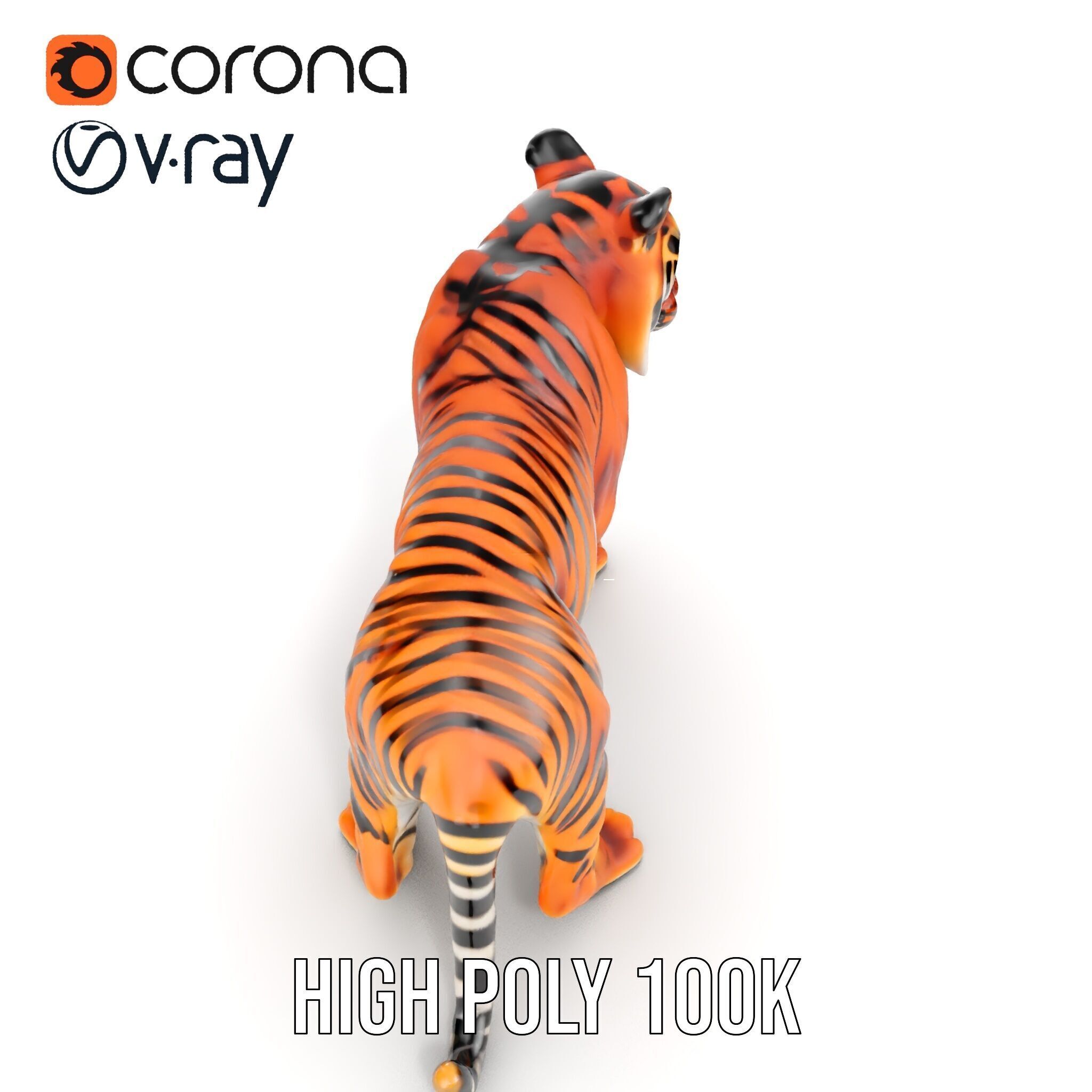 Realistic Tiger D Model Pack for Animation and Games Low-poly 3D model_25