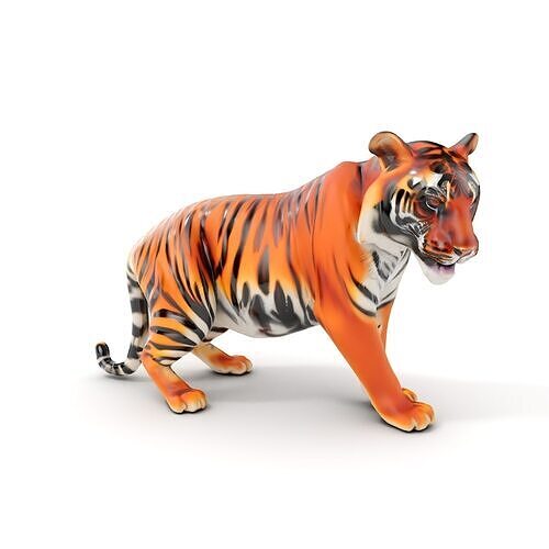 Realistic Tiger D Model Pack for Animation and Games Low-poly 3D model