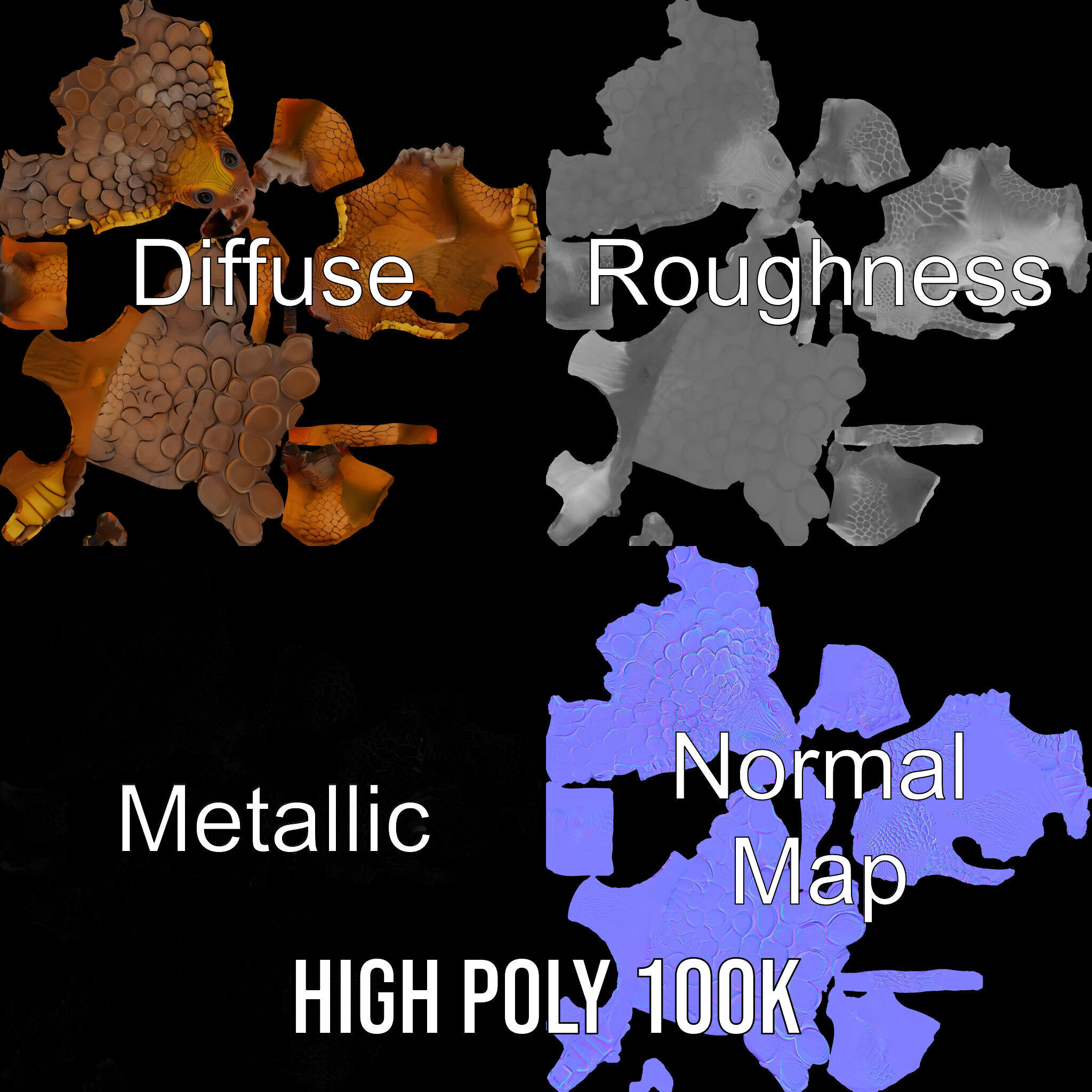 Realistic Pangolin D Model Pack for Animation and Rendering Low-poly 3D model_4