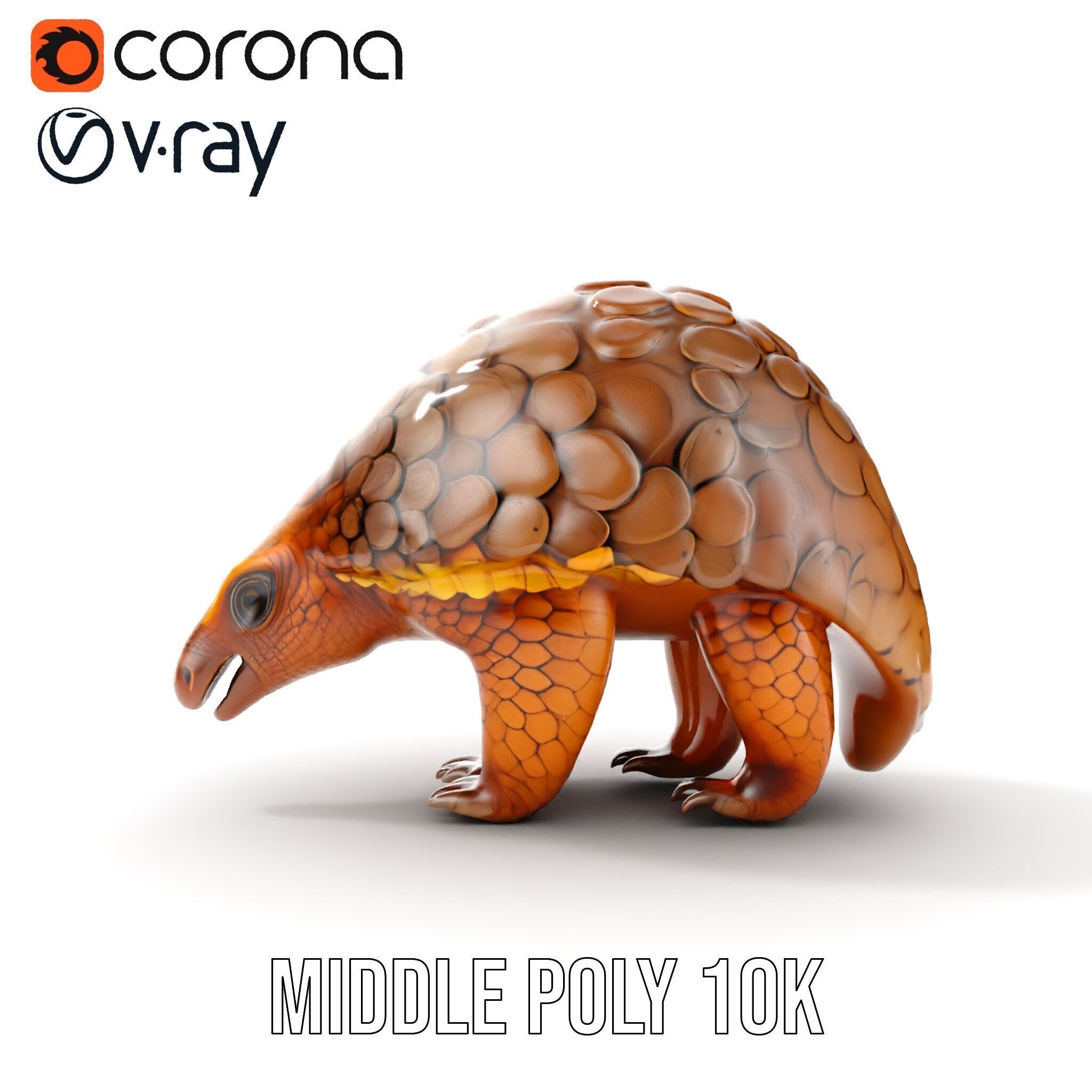 Realistic Pangolin D Model Pack for Animation and Rendering Low-poly 3D model_7