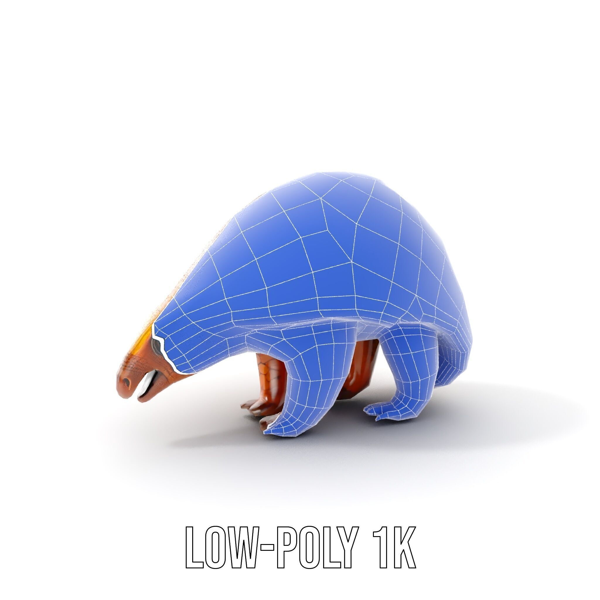 Realistic Pangolin D Model Pack for Animation and Rendering Low-poly 3D model_14