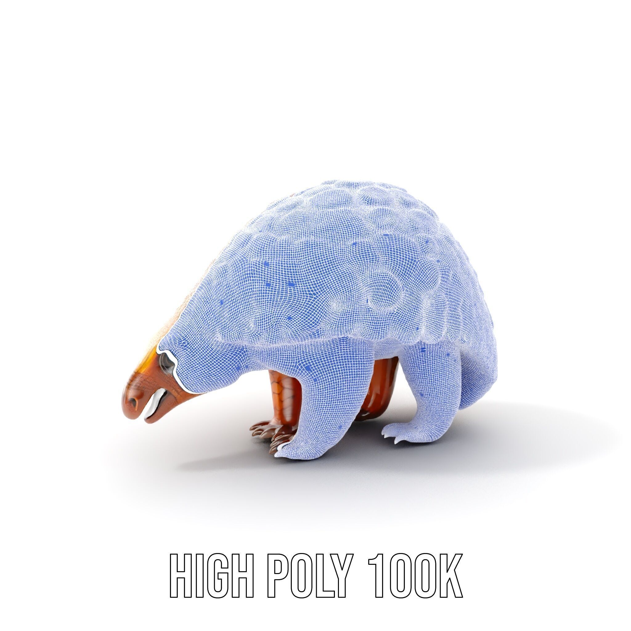 Realistic Pangolin D Model Pack for Animation and Rendering Low-poly 3D model_5