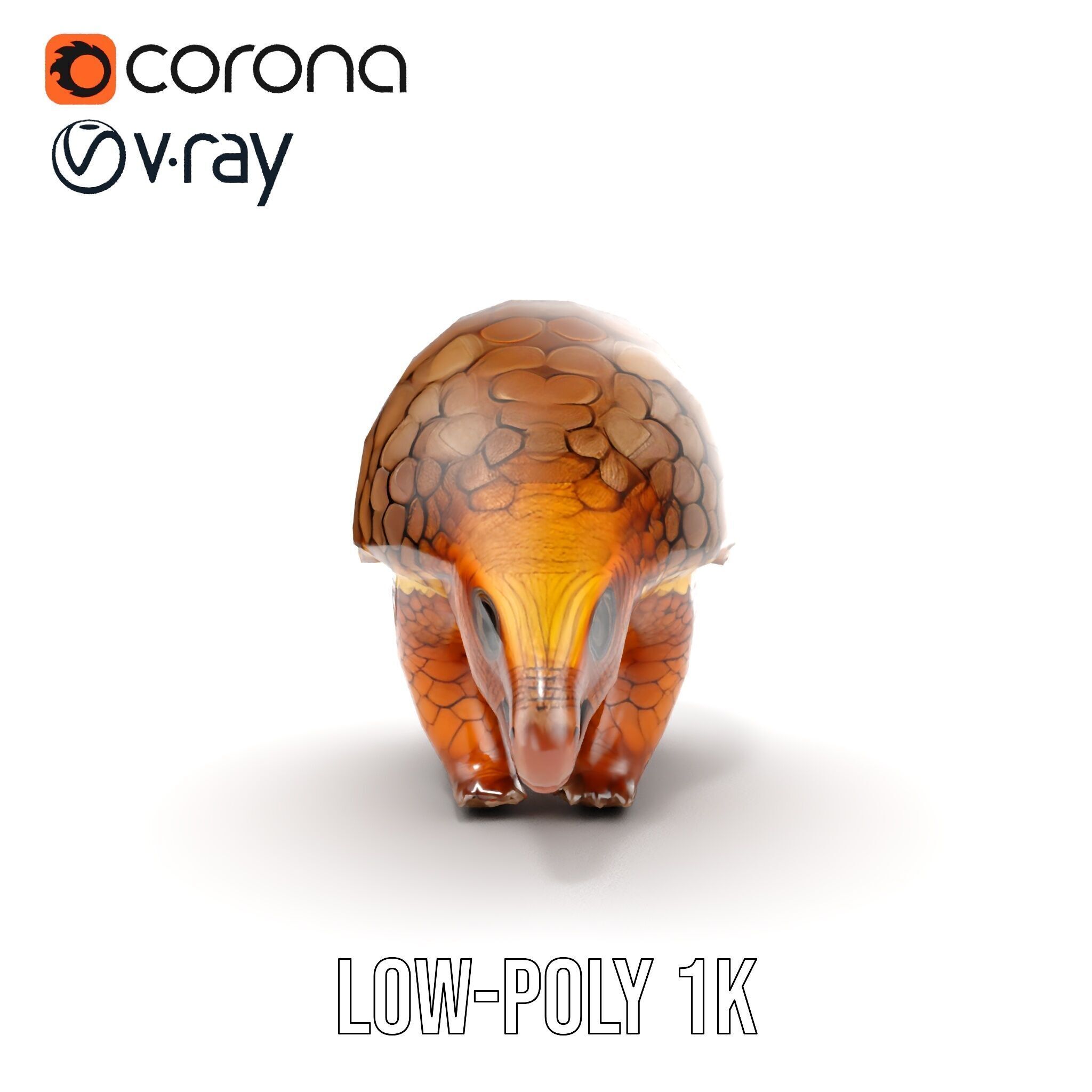 Realistic Pangolin D Model Pack for Animation and Rendering Low-poly 3D model_21