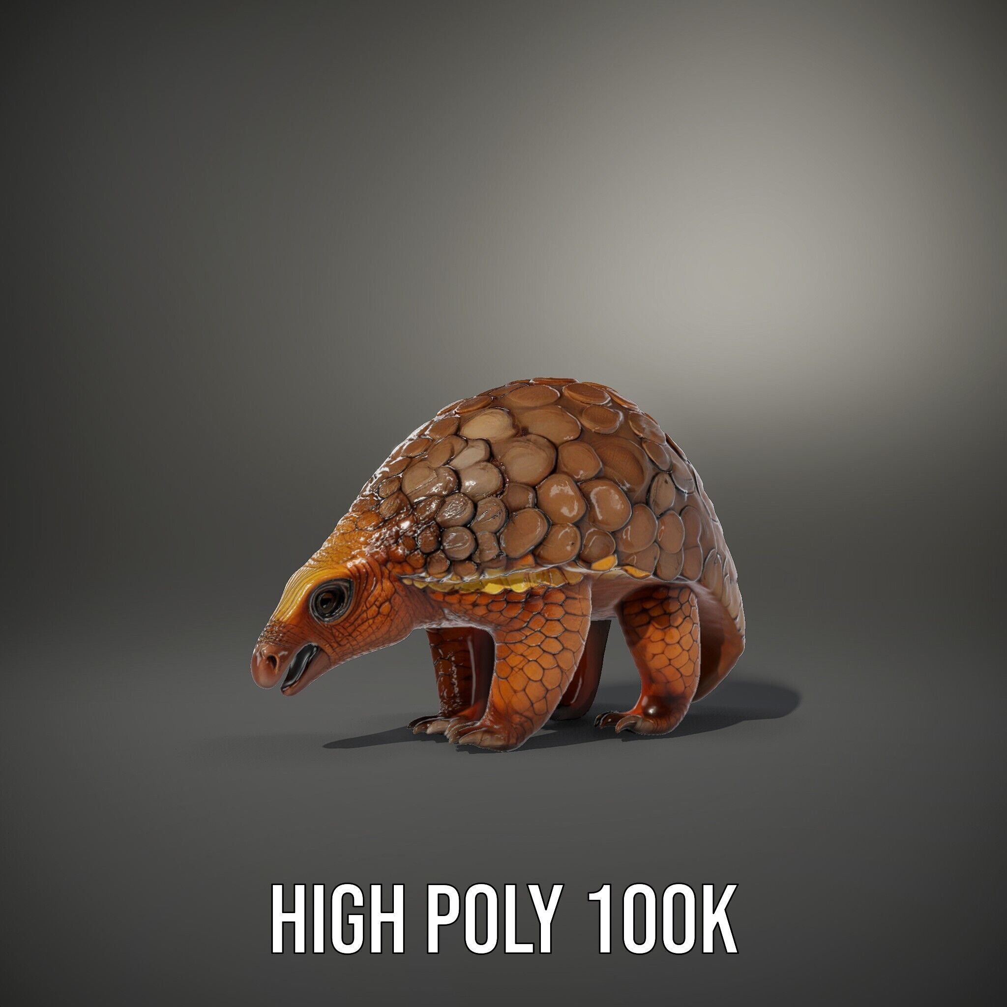Realistic Pangolin D Model Pack for Animation and Rendering Low-poly 3D model_15
