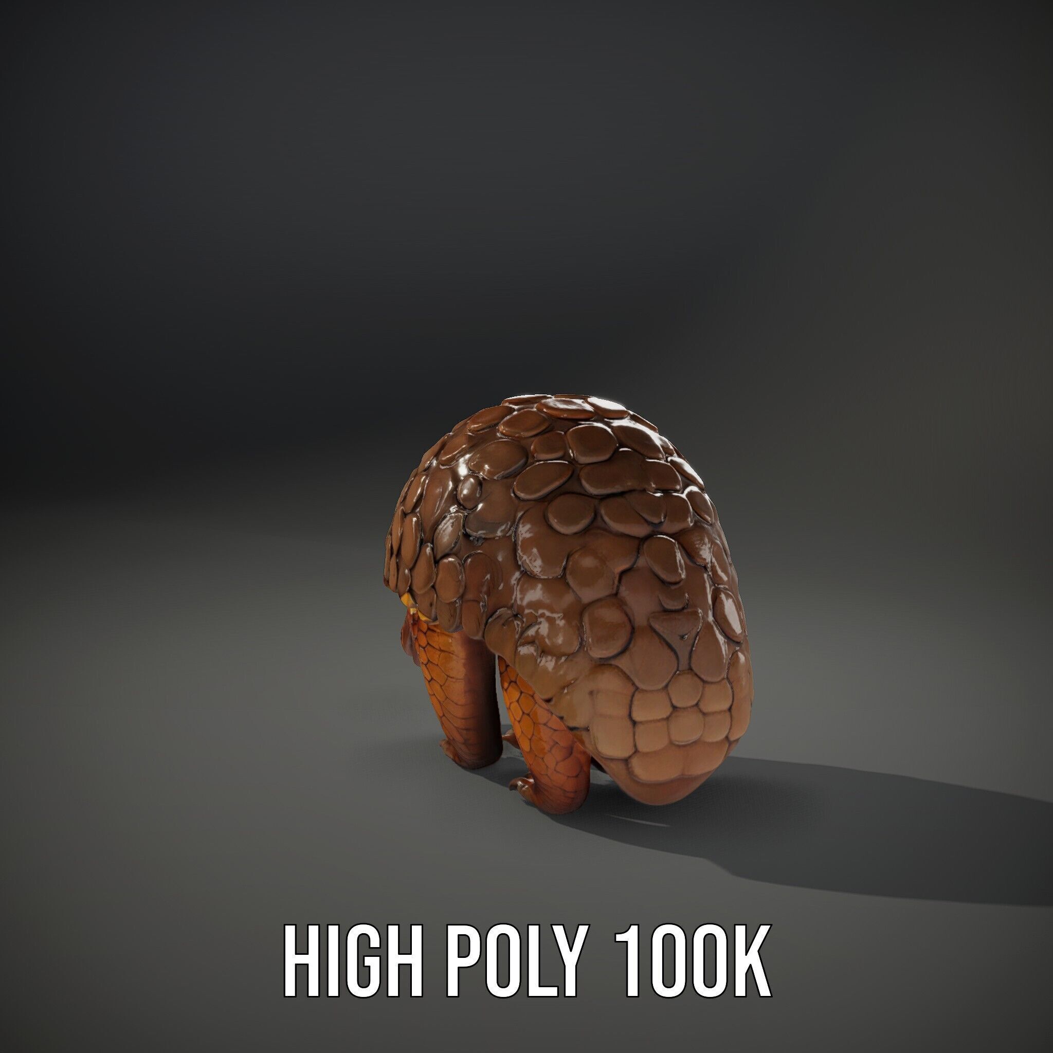 Realistic Pangolin D Model Pack for Animation and Rendering Low-poly 3D model_9