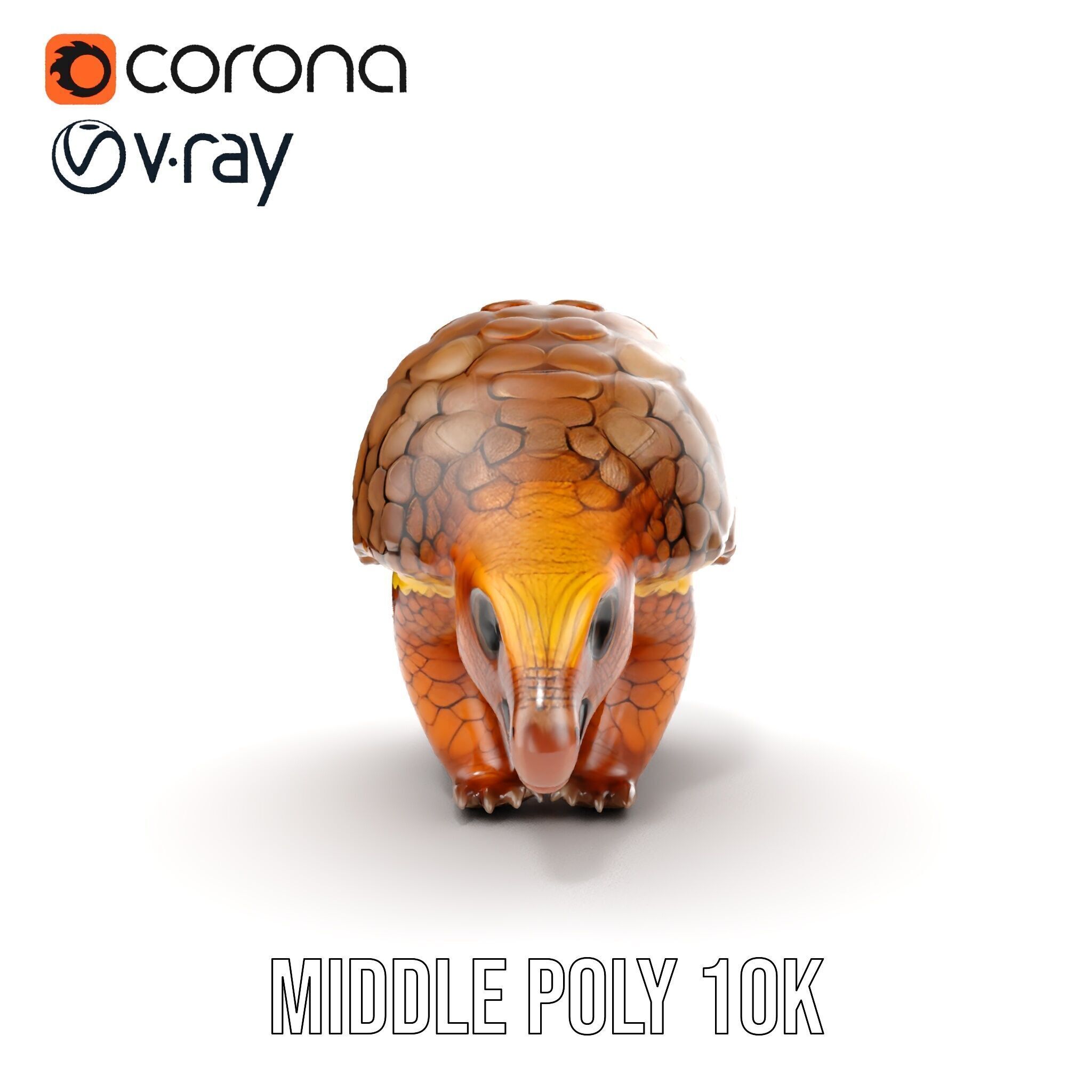 Realistic Pangolin D Model Pack for Animation and Rendering Low-poly 3D model_18