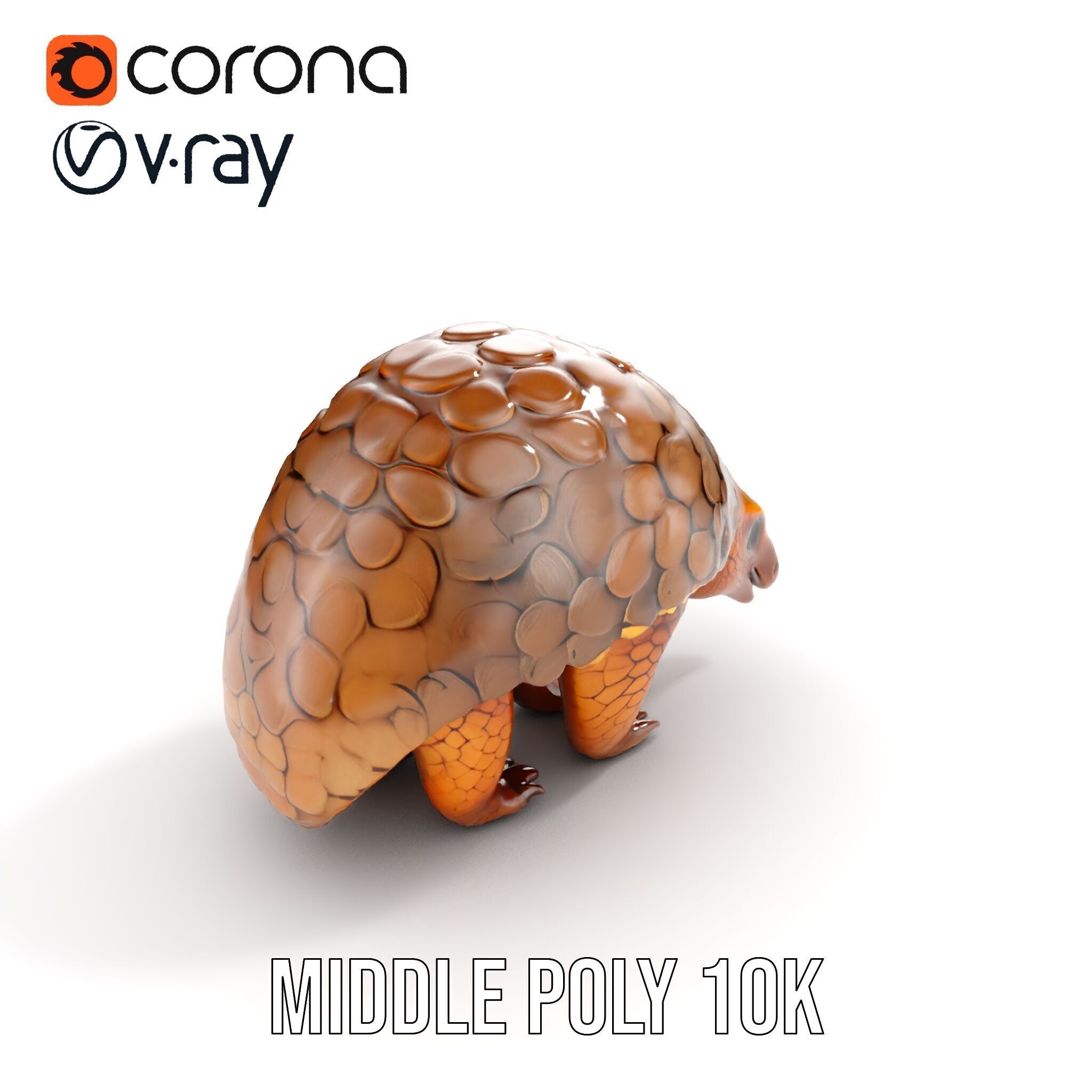 Realistic Pangolin D Model Pack for Animation and Rendering Low-poly 3D model_20