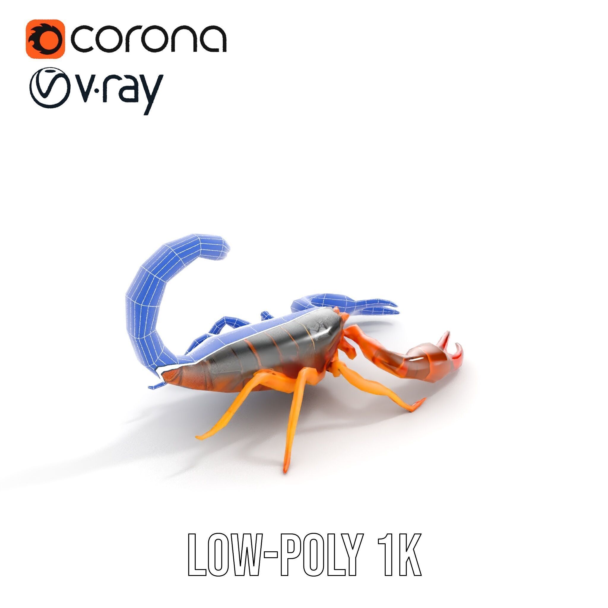 Scorpion Model Pack for Animation and Games Low-poly 3D model_24