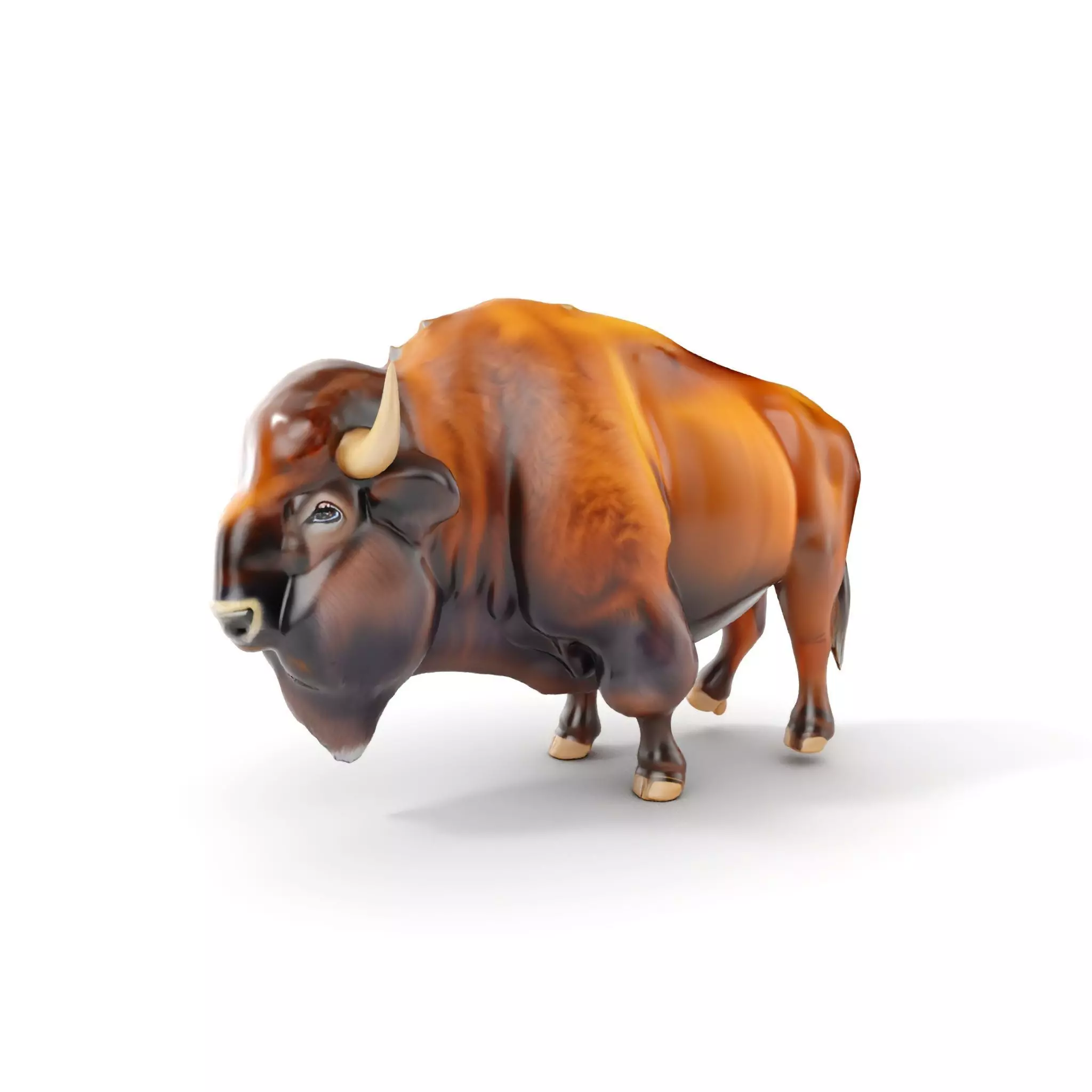 Majestic Bison D Model Pack for Wildlife Simulations Low-poly 3D model_0