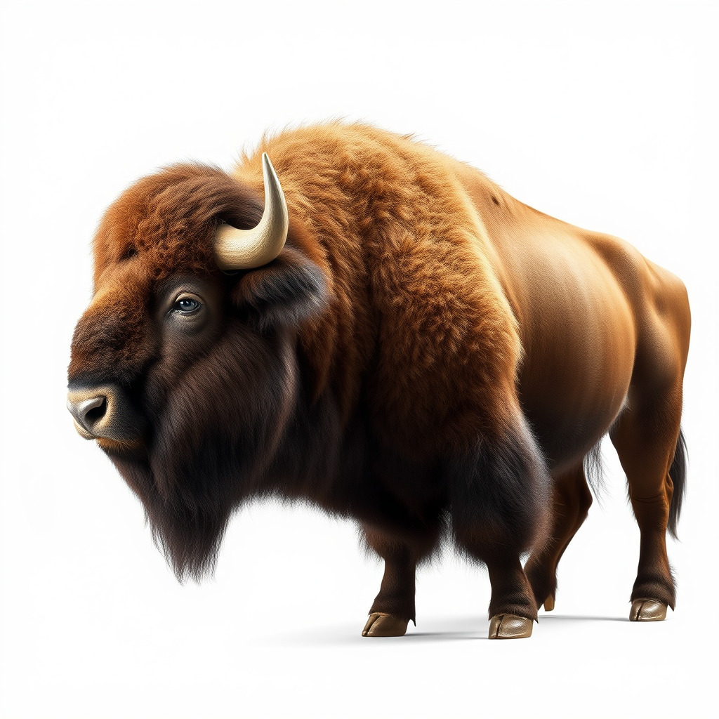 Majestic Bison D Model Pack for Wildlife Simulations Low-poly 3D model_3