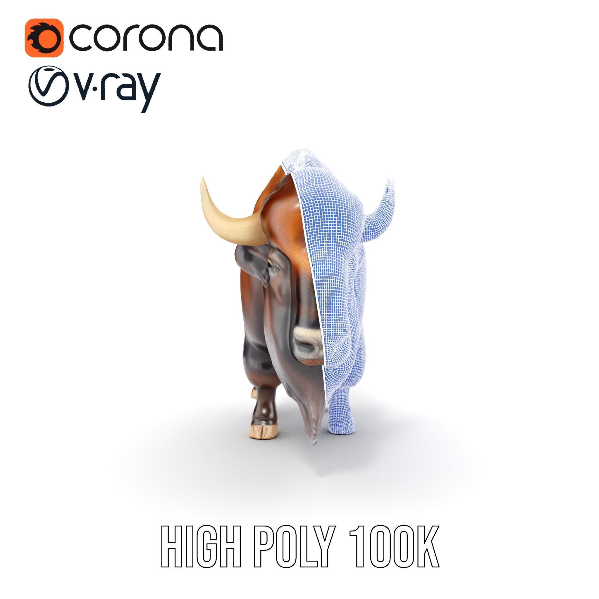 Majestic Bison D Model Pack for Wildlife Simulations Low-poly 3D model_39